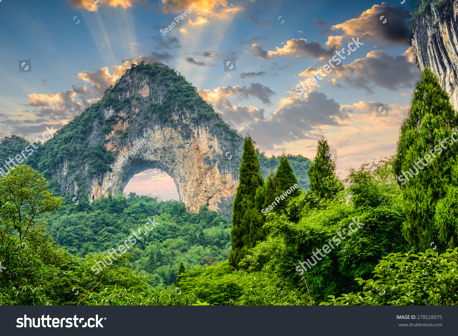 Moon Hill  Yangshuo  China.