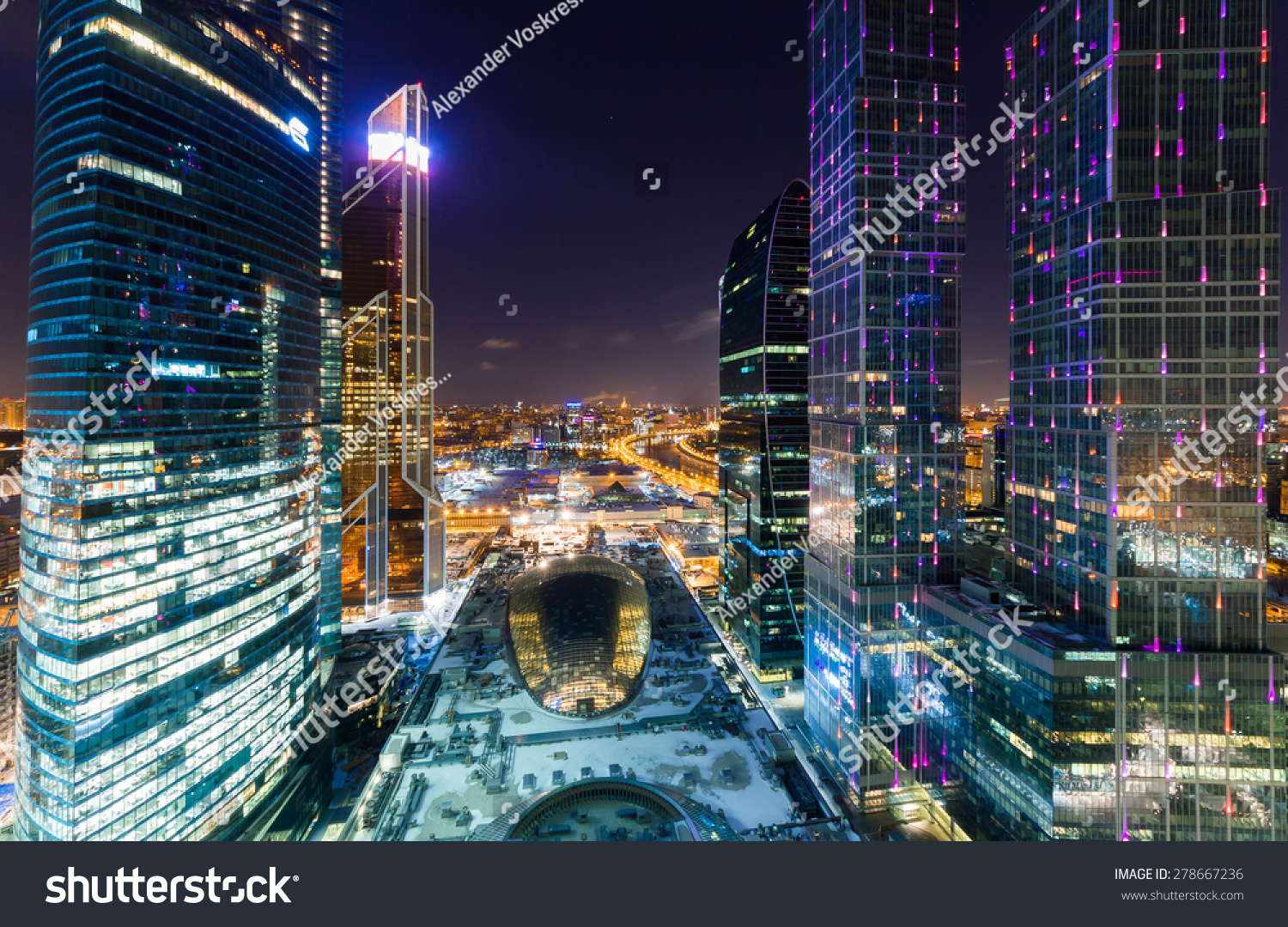Among the skyscrapers of Moscow international business center