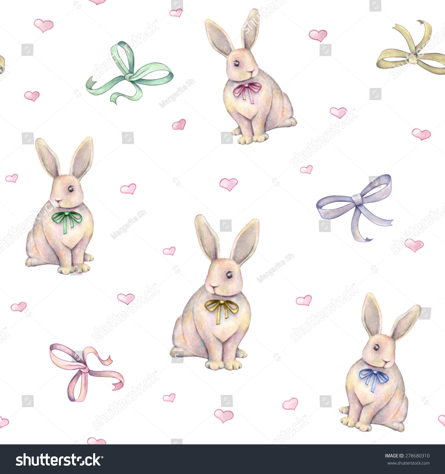 watercolor drawing handwork seamless pattern