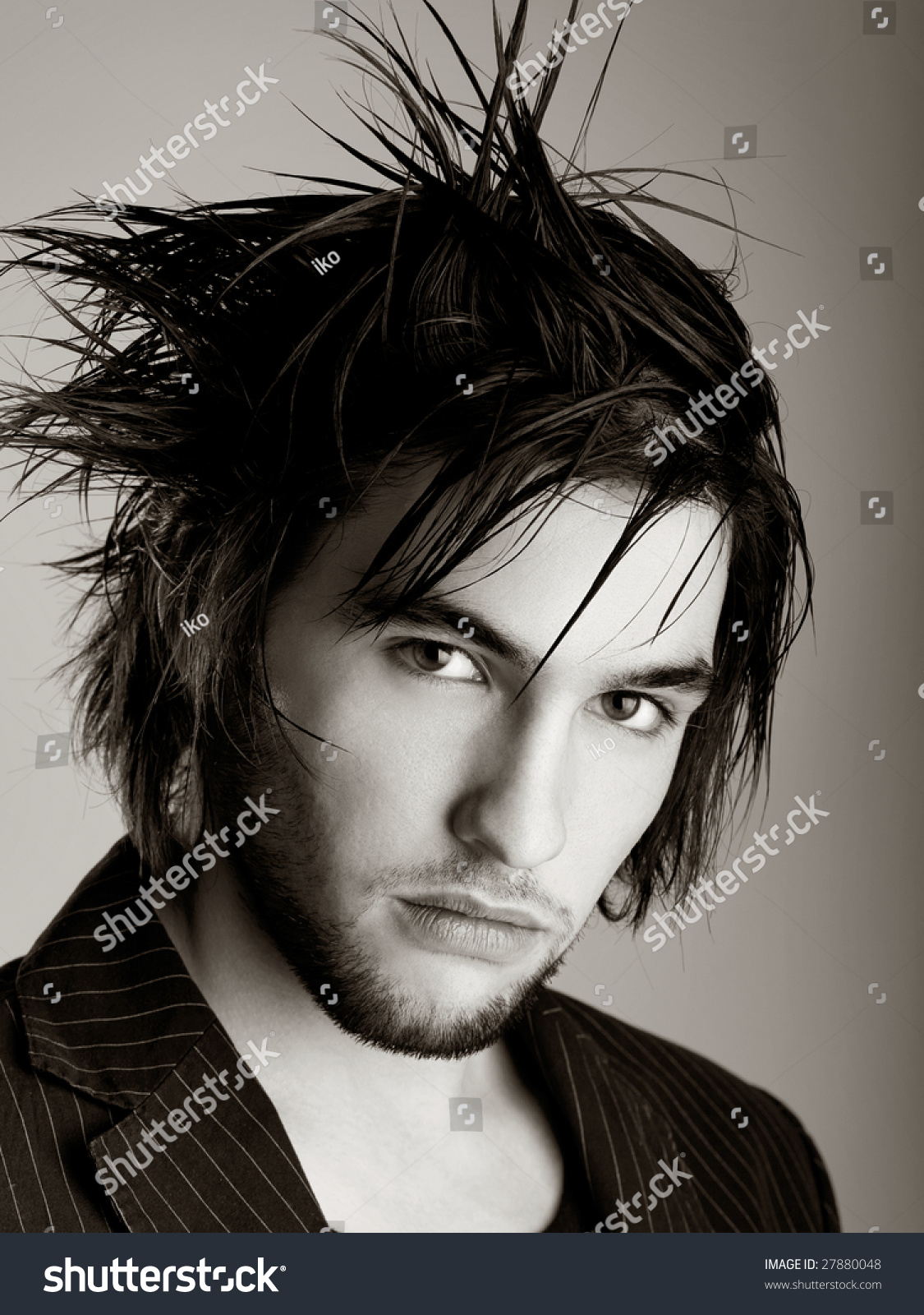 Good looking  young man with modern HairStyle - toned in PS