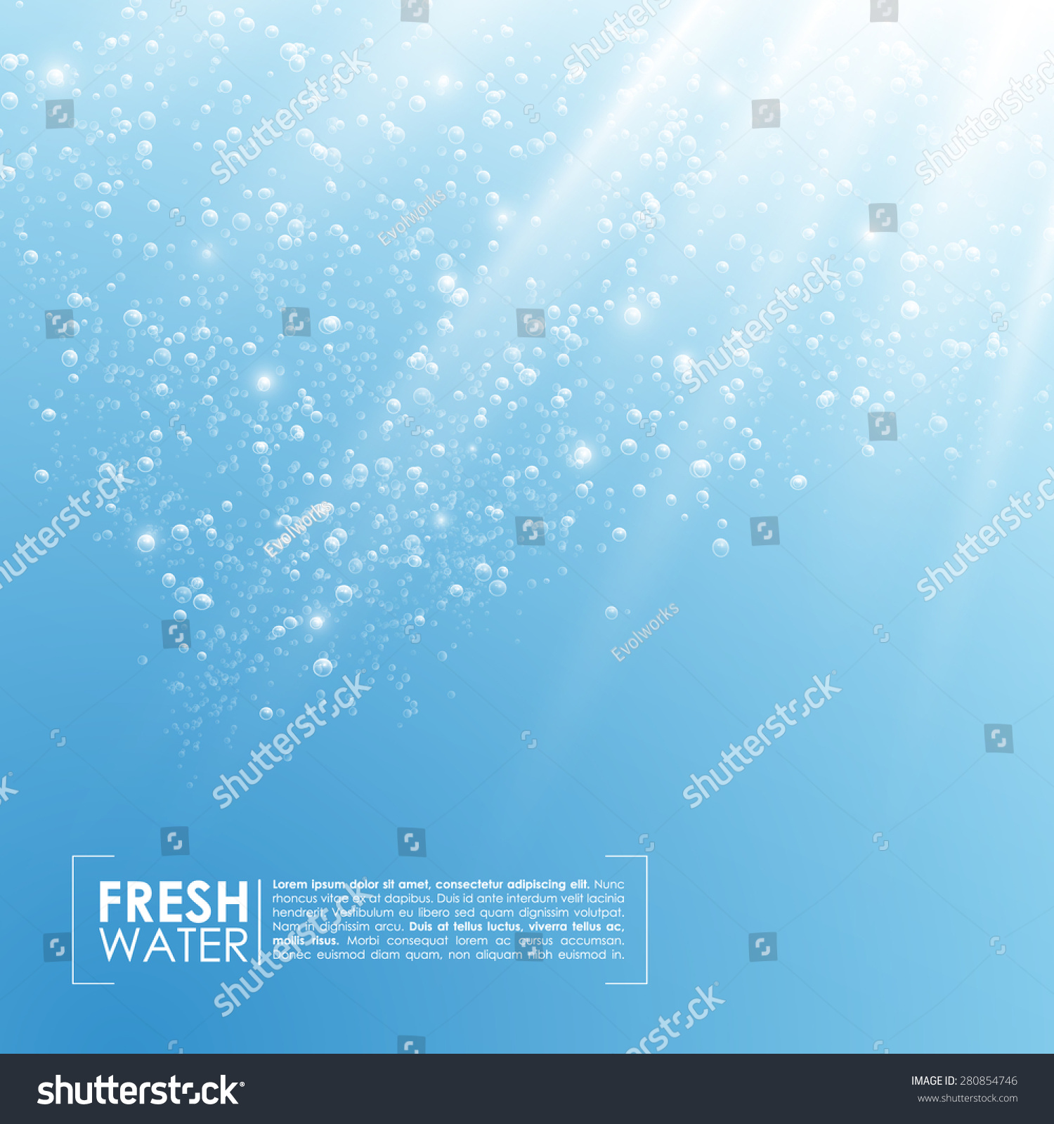 深水气泡通过光线射线照明