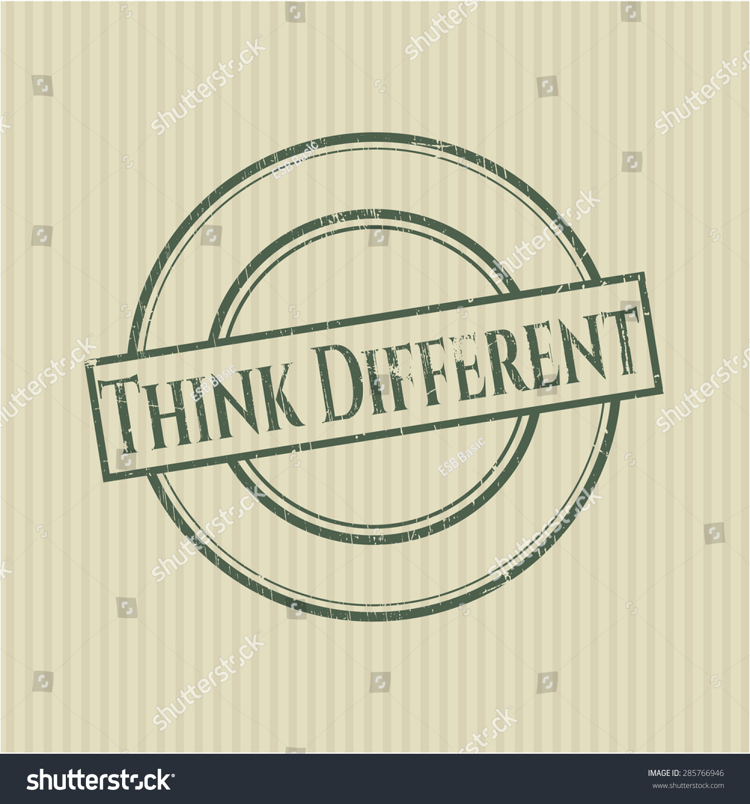 think different rubber grunge stamp