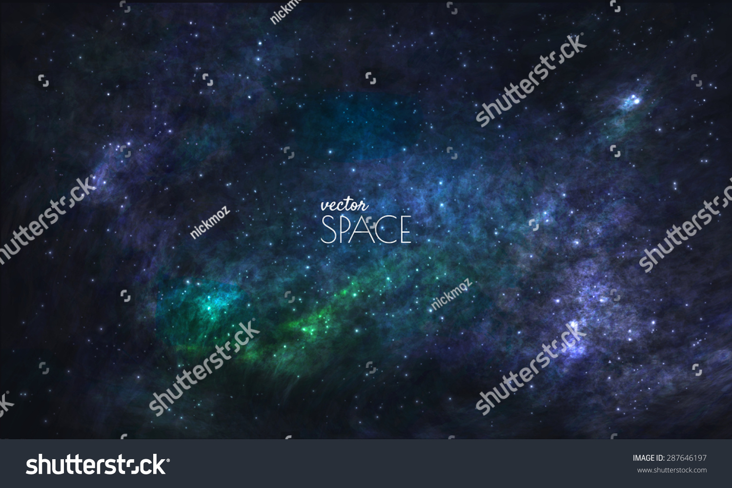 Space Galaxy Background with nebula  stardust and bright shining stars. Vector illustration for your design  artworks