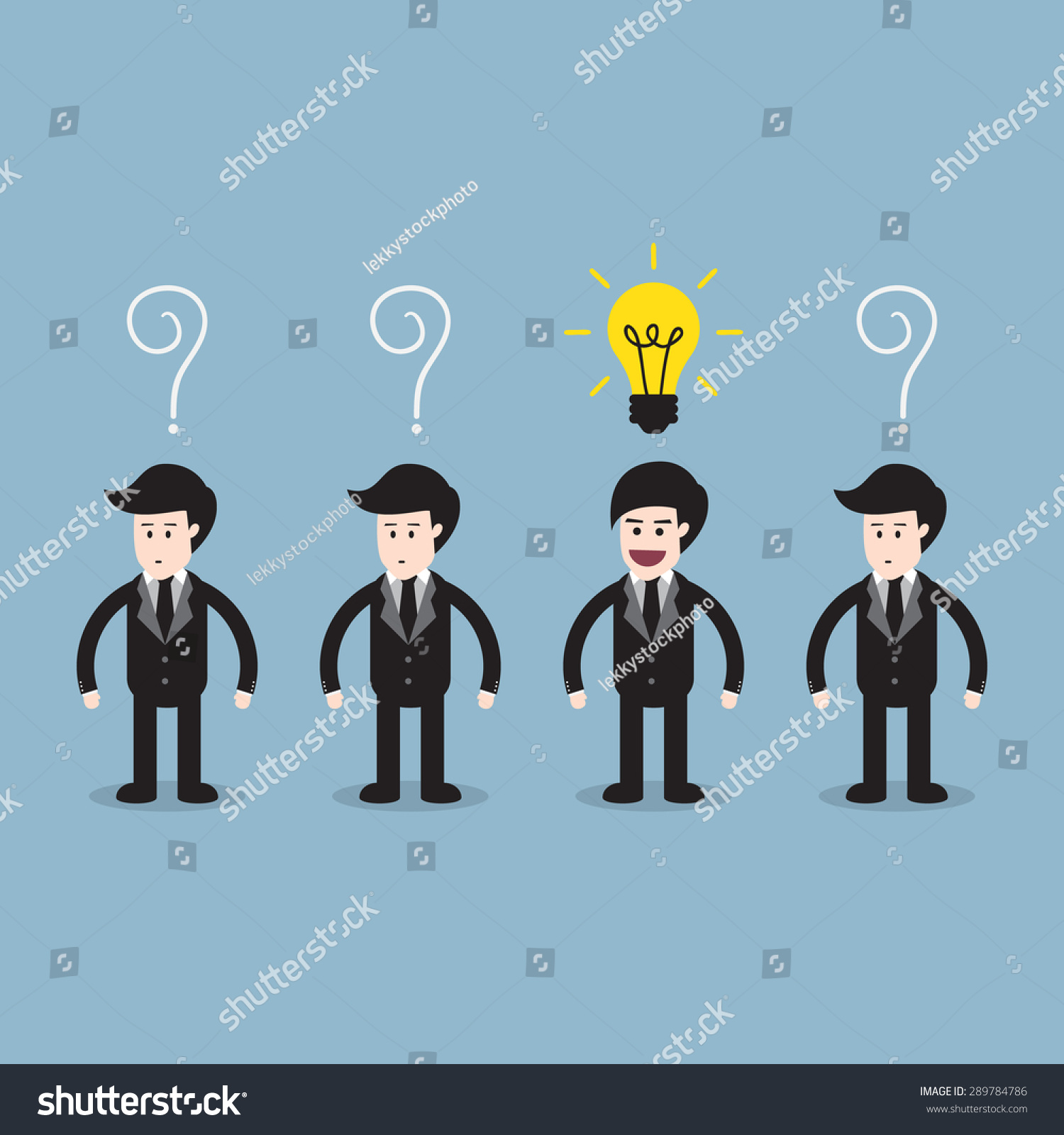 businessman think different