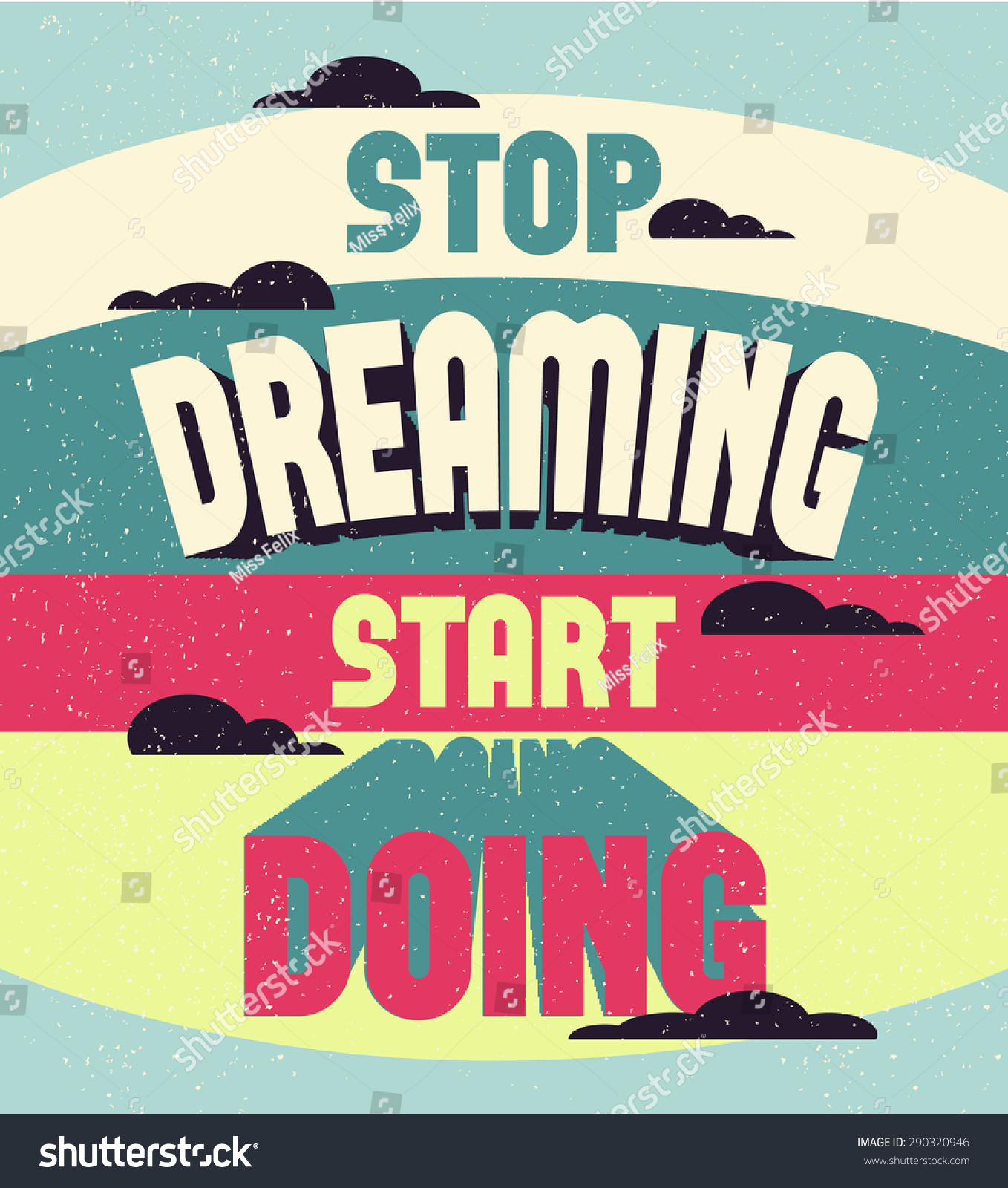 vintageposterdesignstopdreamingstartdoingmotivationalquote