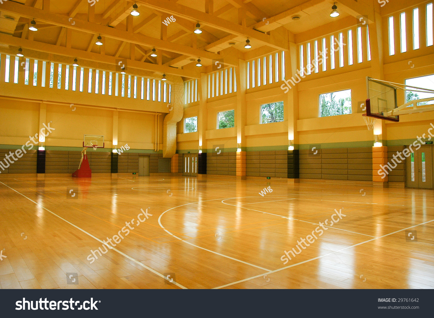 a gymnasium empty light high space
