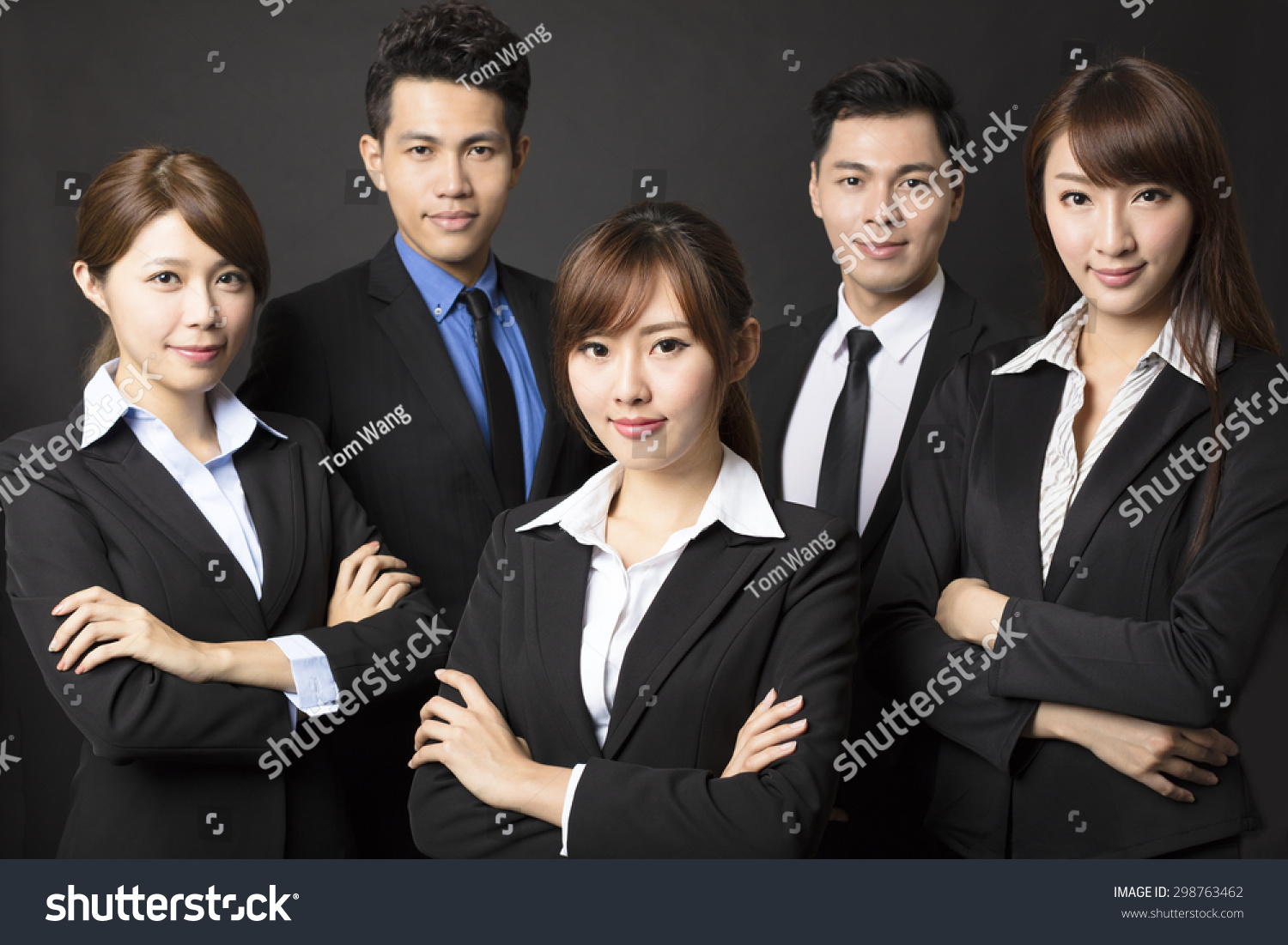 young businesswoman with successful business team 
