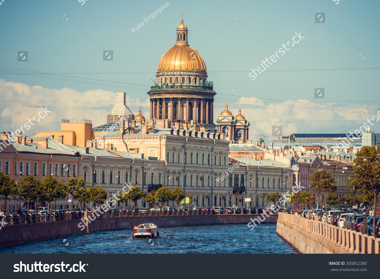 The dome of St Isaac's Cathedral in Saint Petersburg  Russia