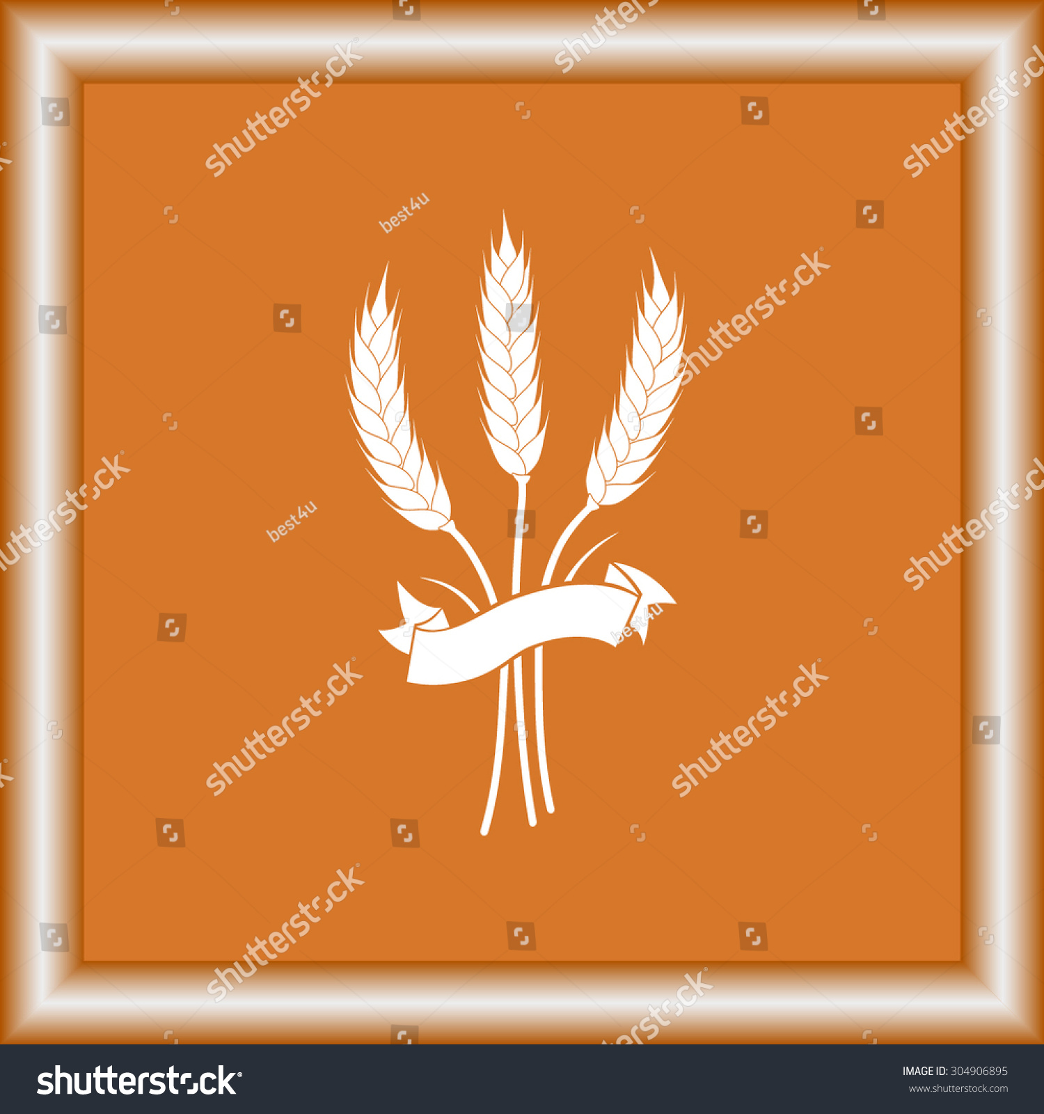 Wheat sign icons  vector illustration. Flat design style