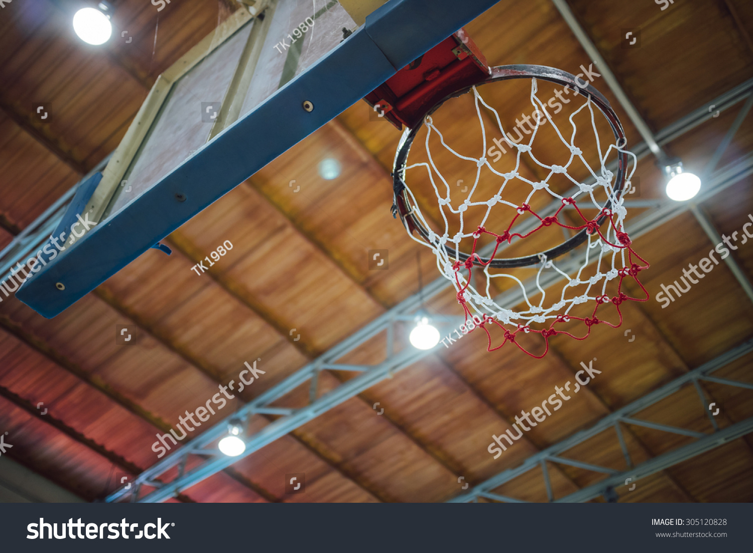 Basketball Hoop in Sport Hall 