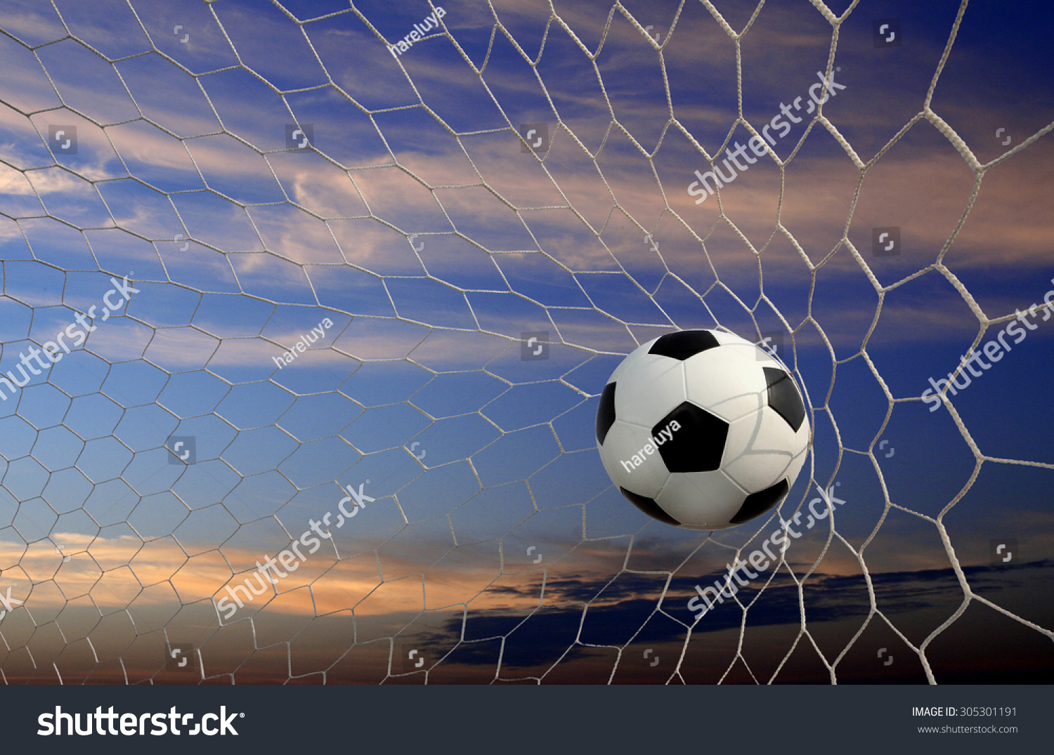 soccer ball and sky background