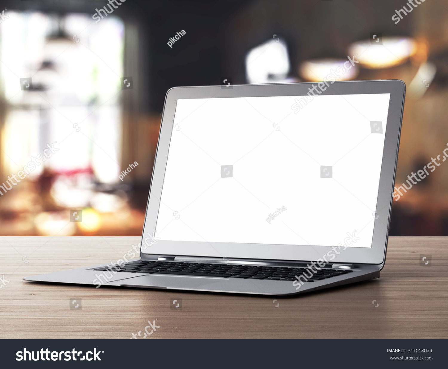 Laptop on table
