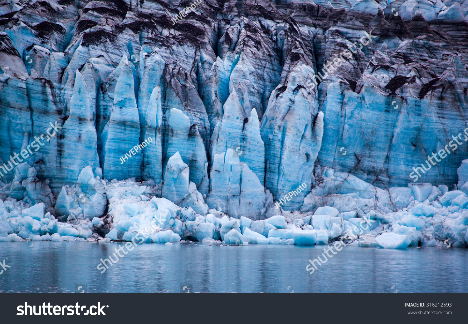 Glacier in Glacier Bay National Park  Alaska 