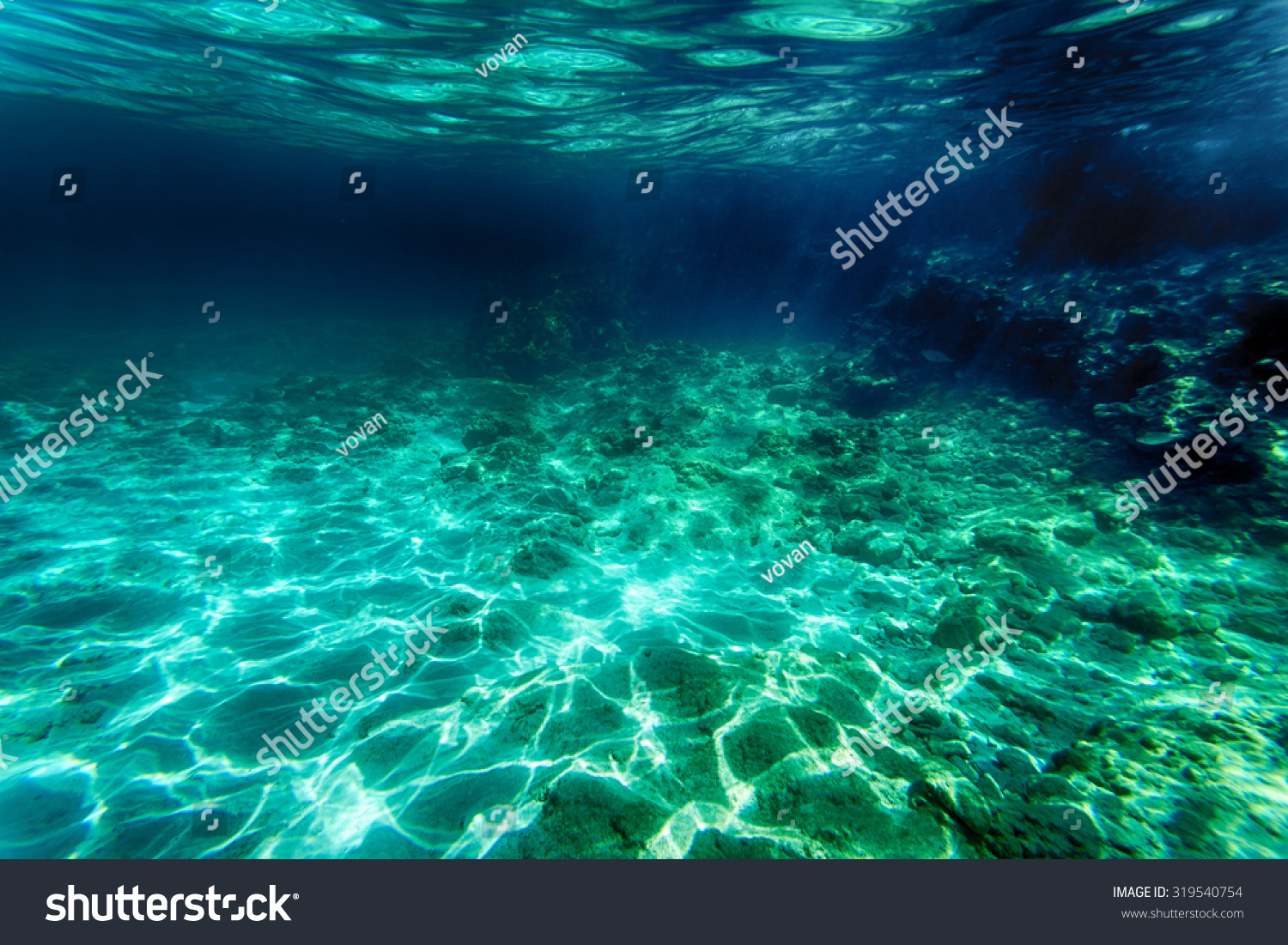 background sand on the beach underwater