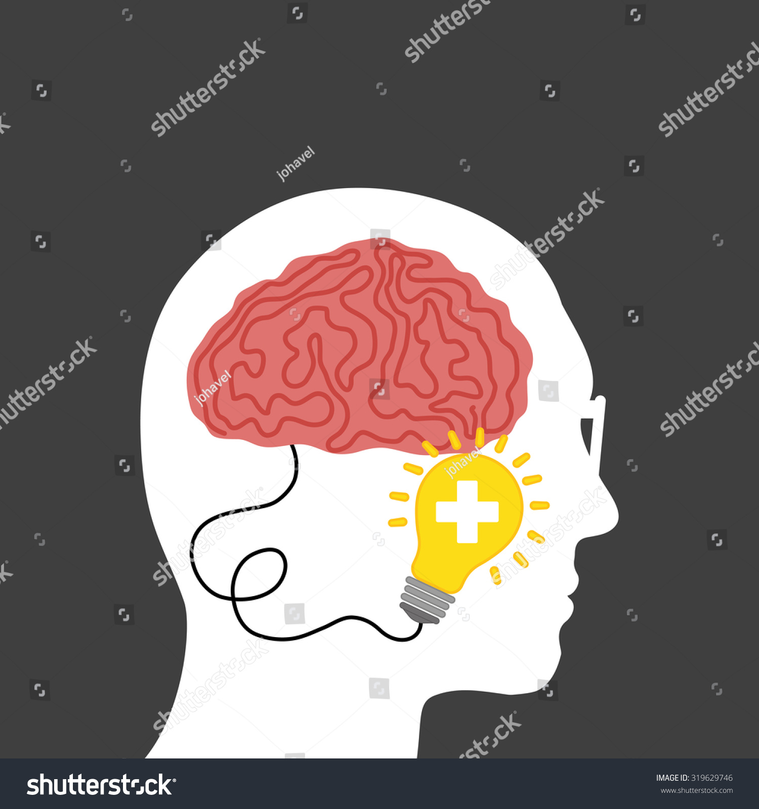 think different concept with positive icons design