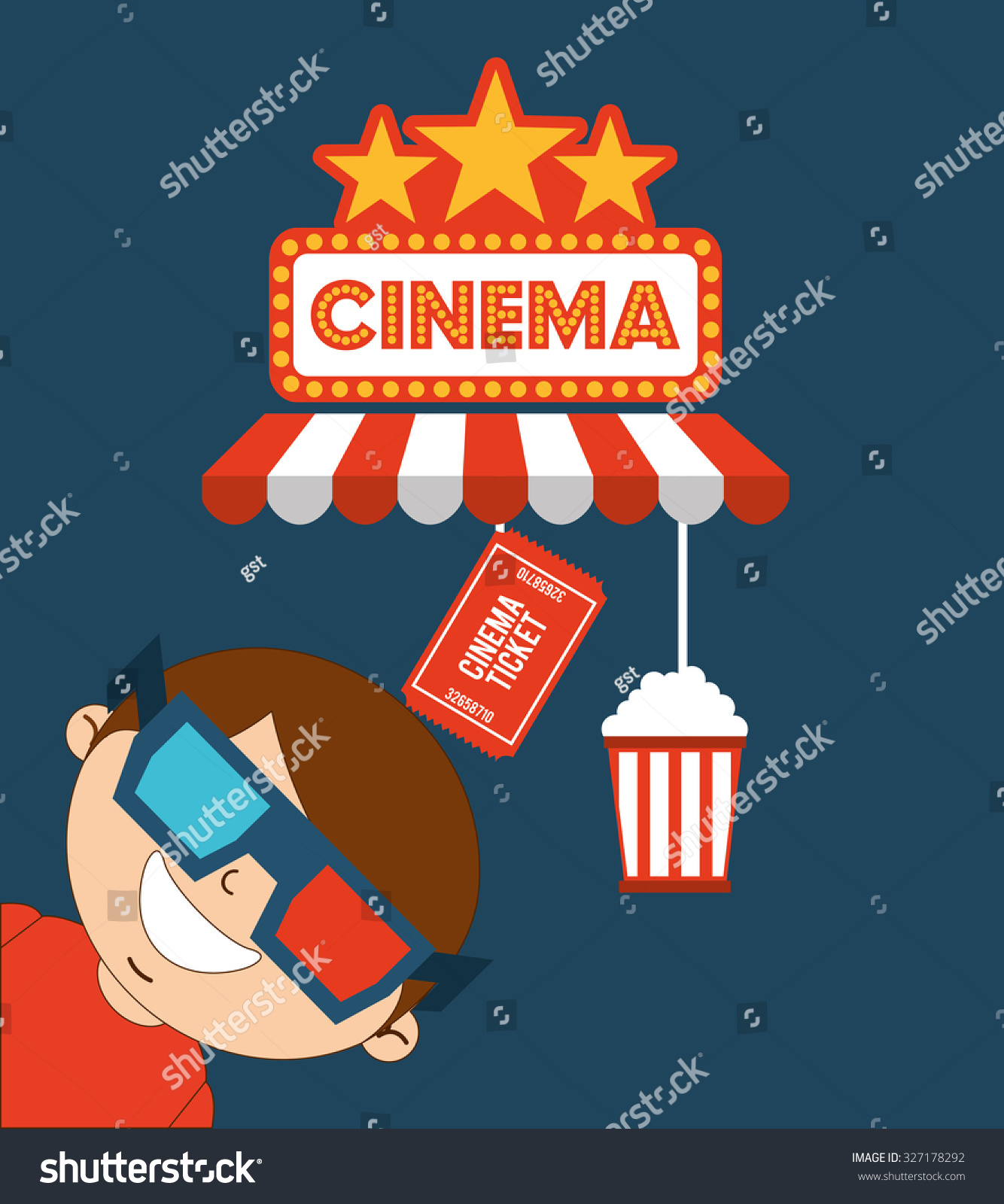 kids moviegoers design  vector illustration eps10 graphic 