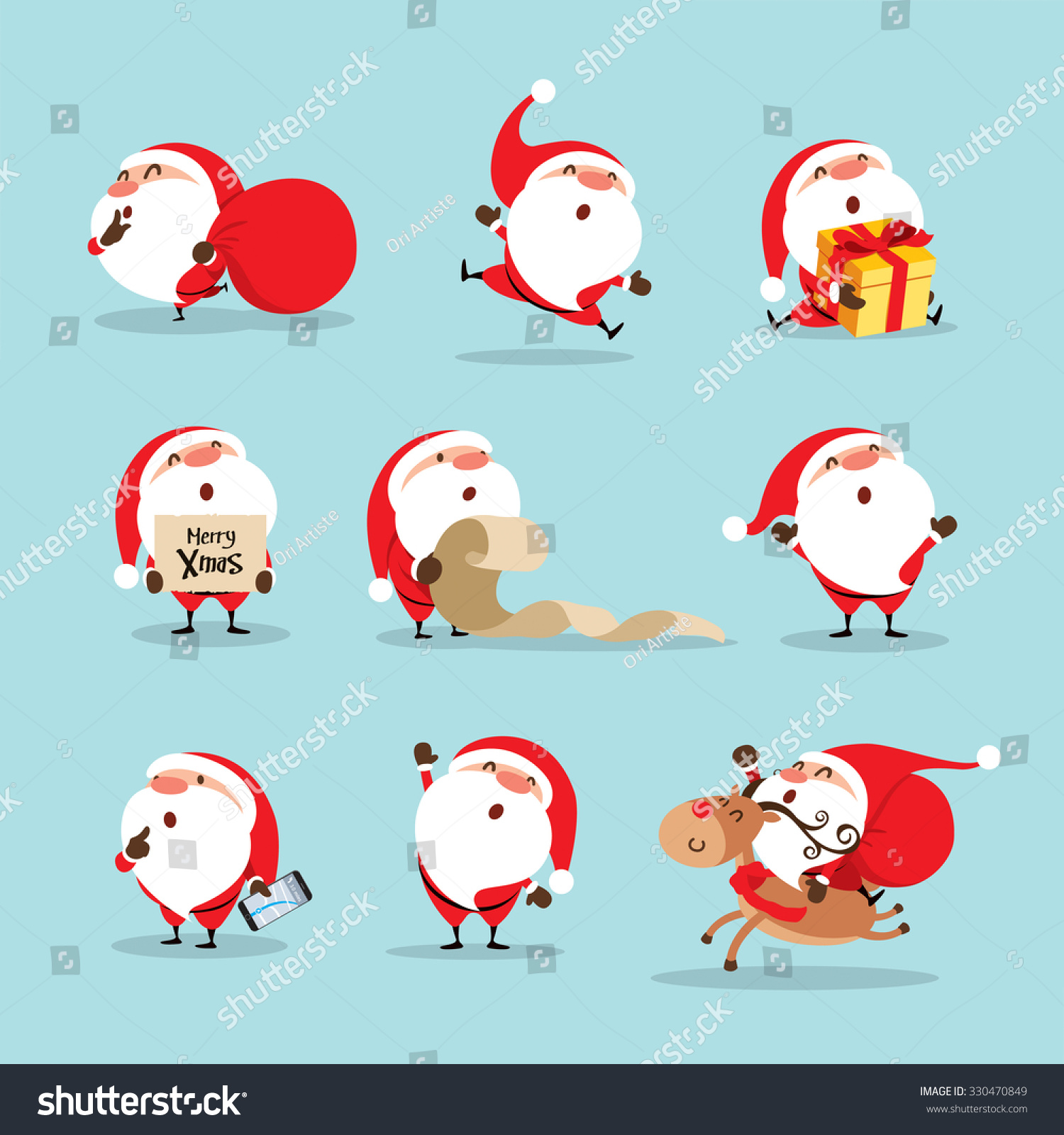 圣诞节圣诞老人的收藏