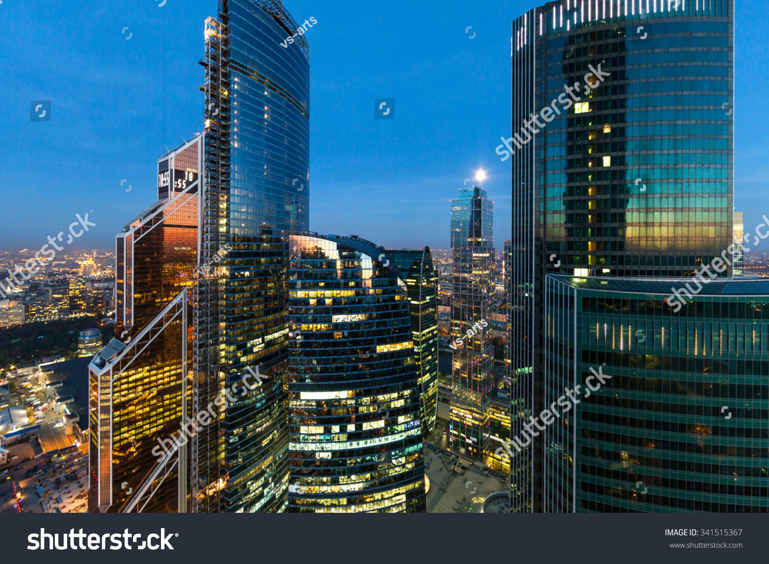 Modern business skyscrapers  high-rise buildings  business center.