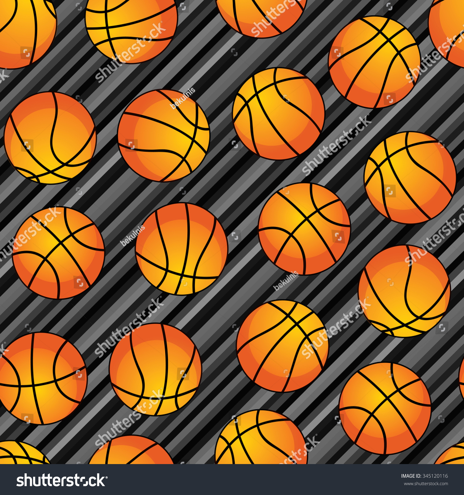 Basket balls seamless pattern.