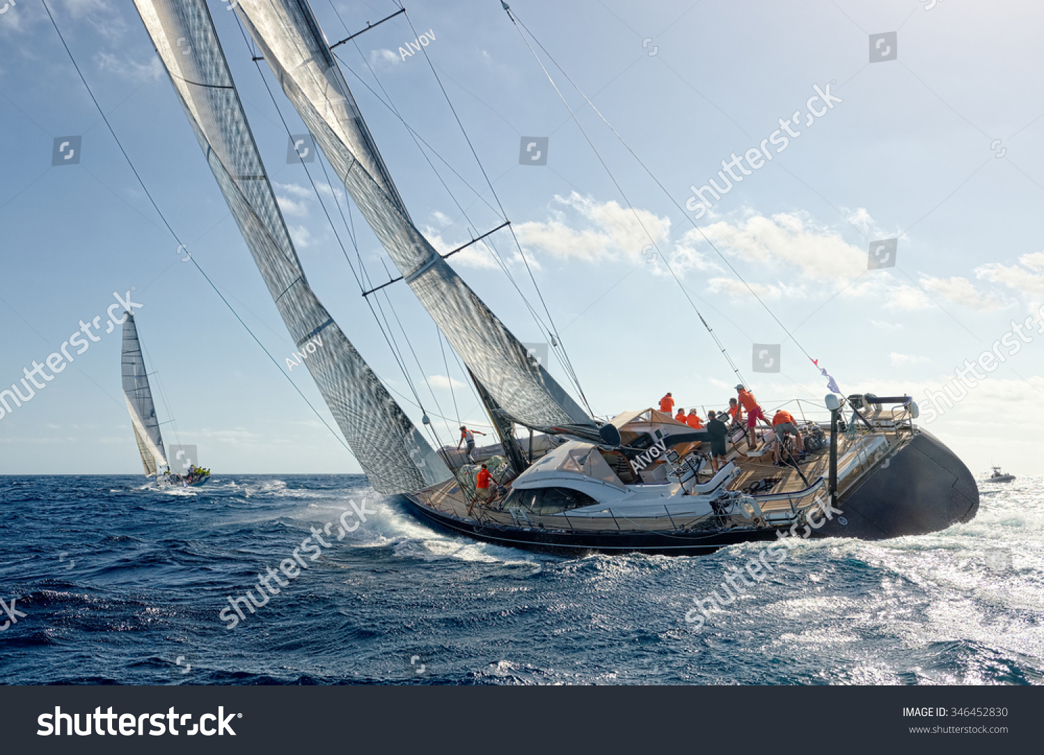 Sailing yacht race. Yachting. Sailing