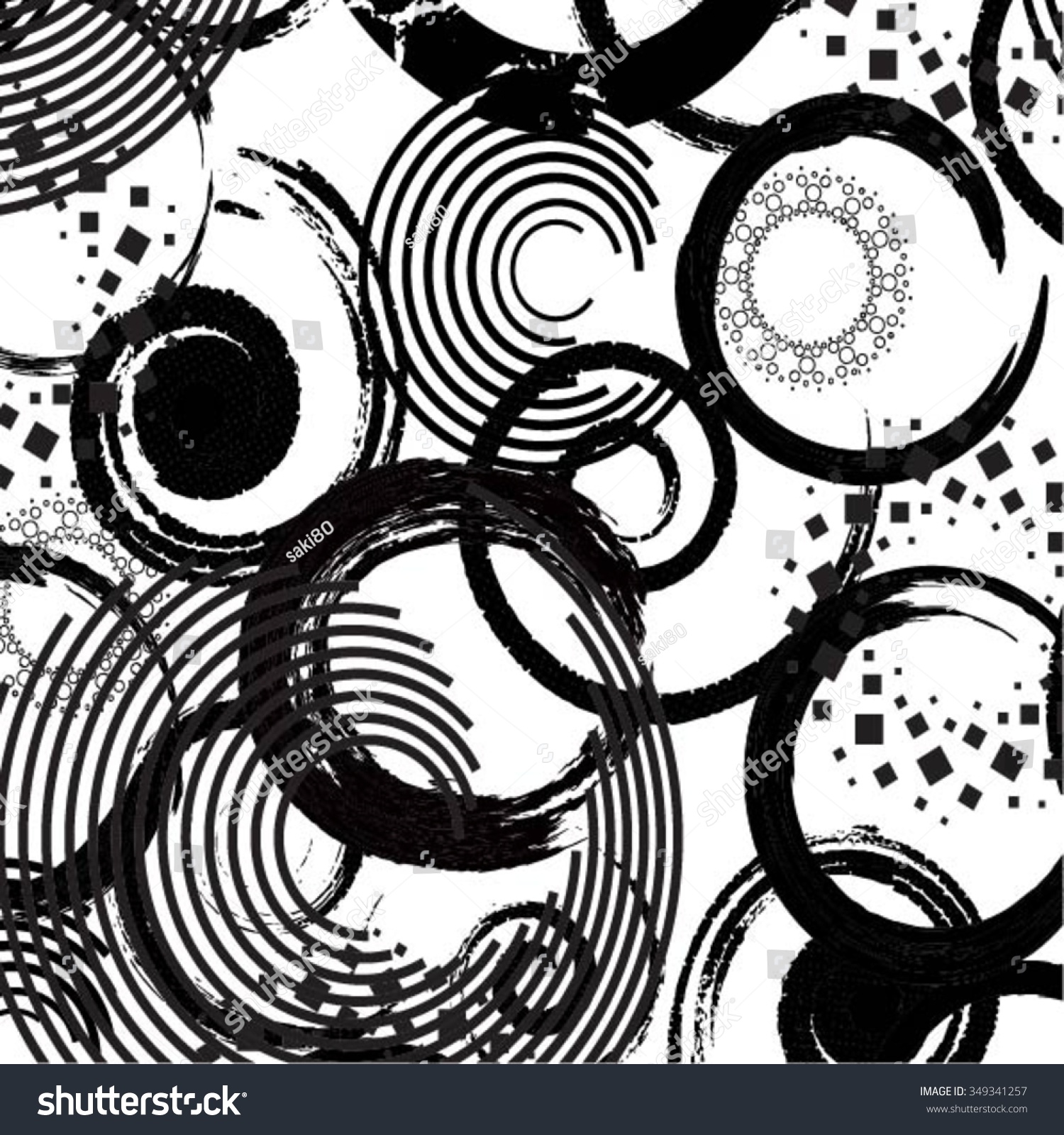 abstract geometric pattern with rings of points