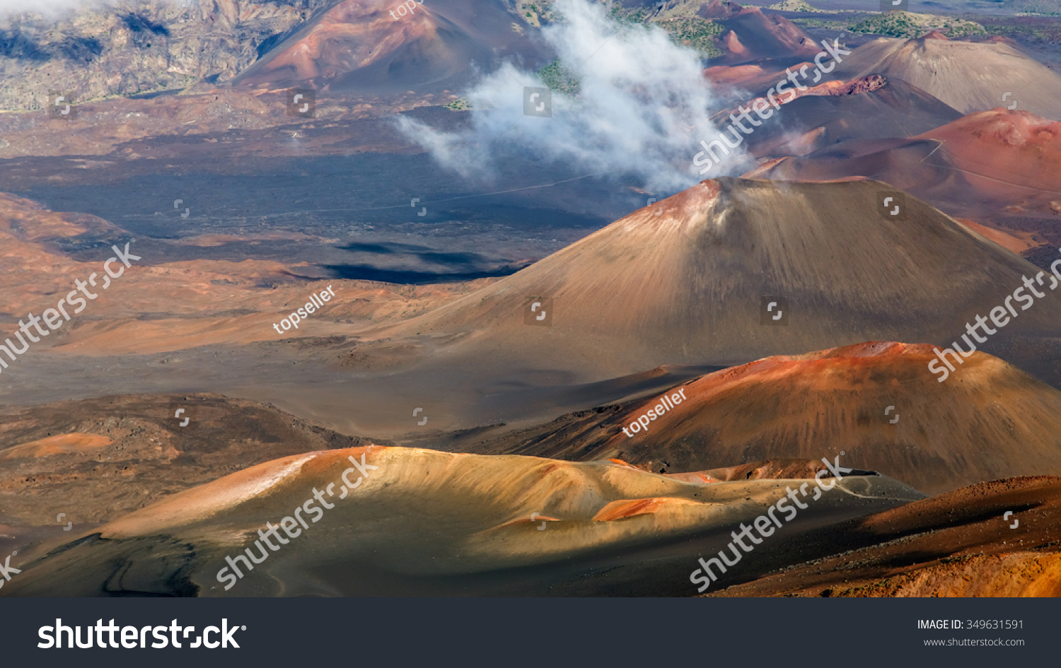Haleakala volcano crater  Maui Hawaii