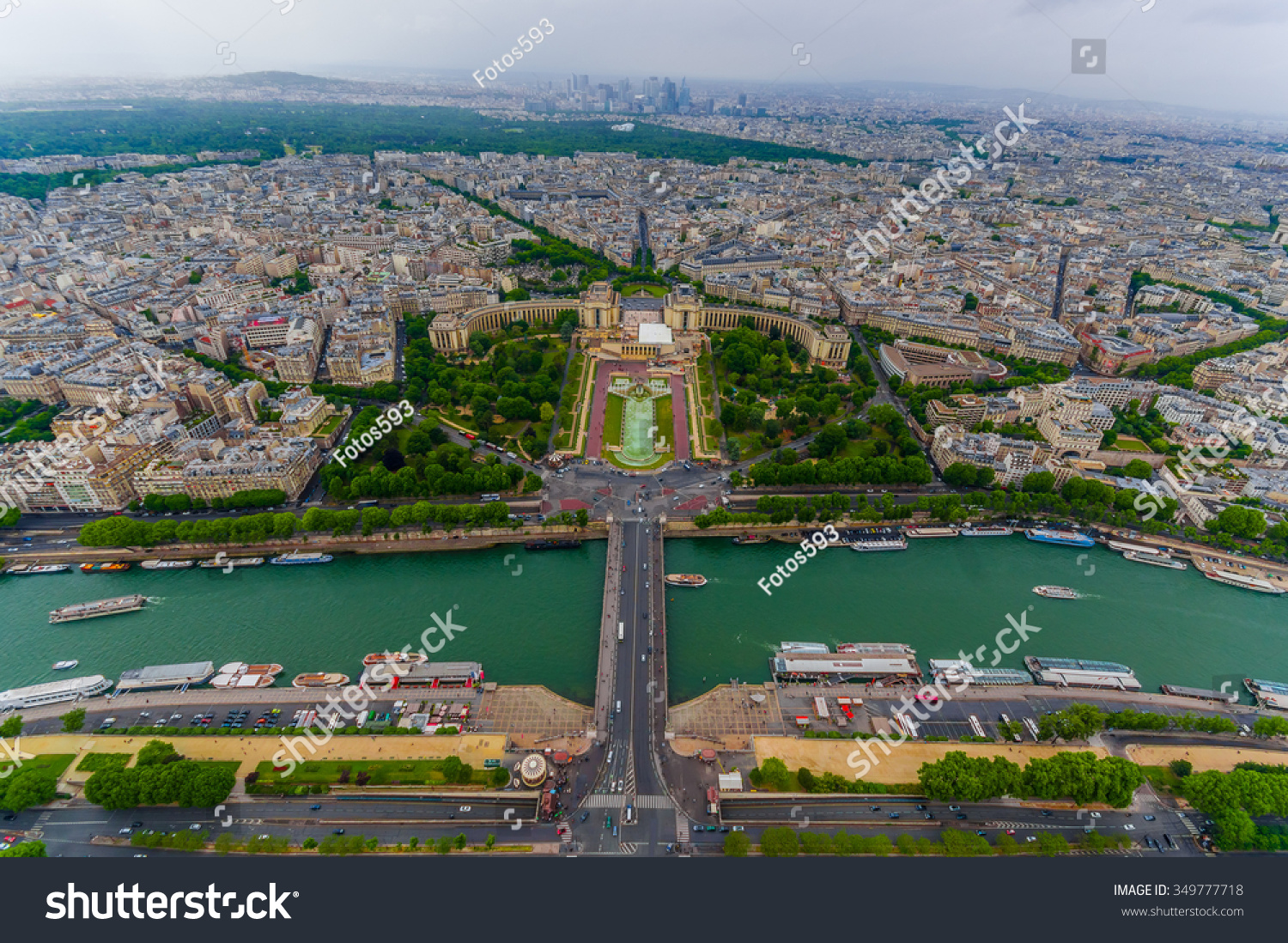 Charming view of Trocadero and Palais de Chaillot in Paris  France