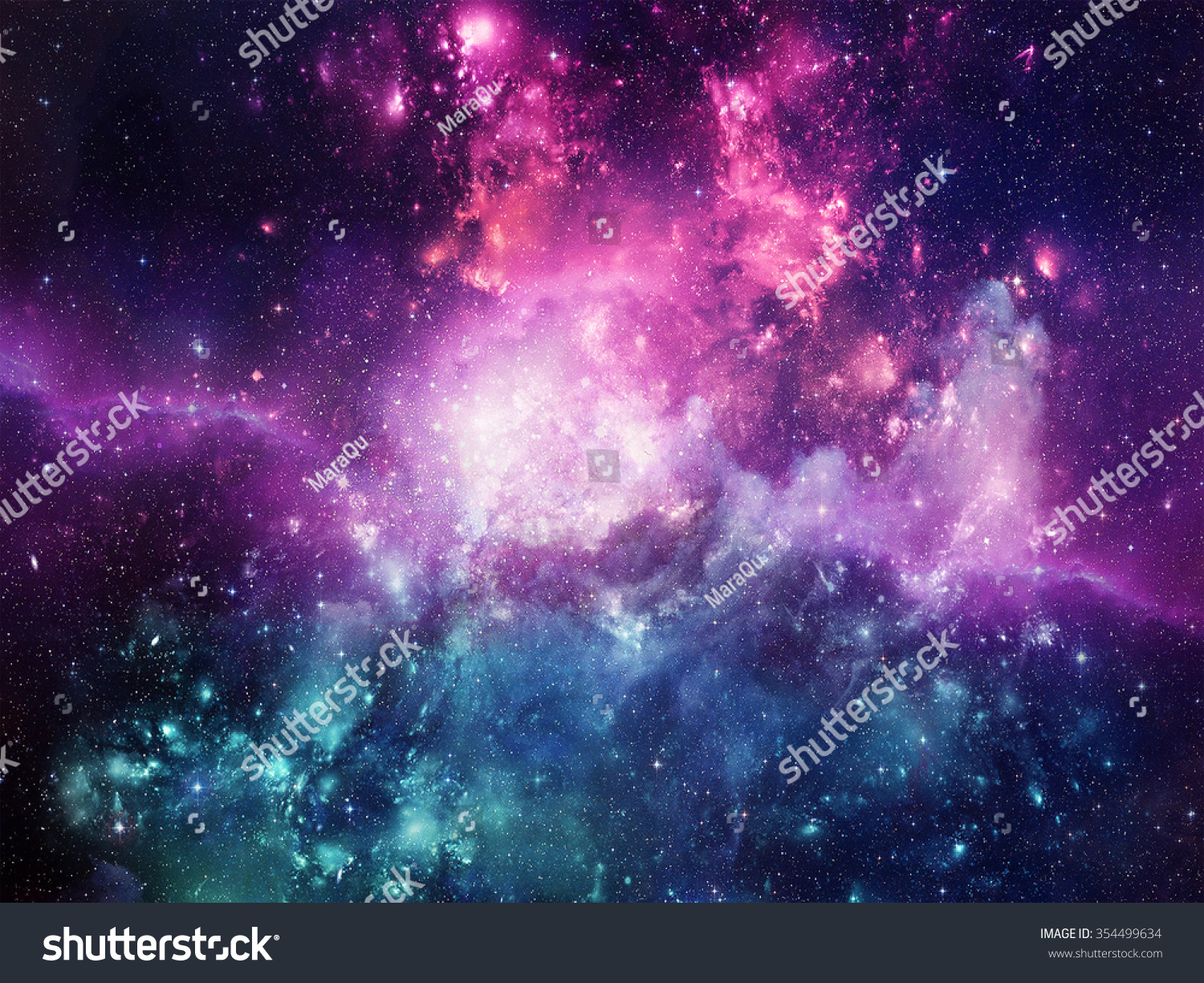 Universe filled with stars  nebula and galaxy