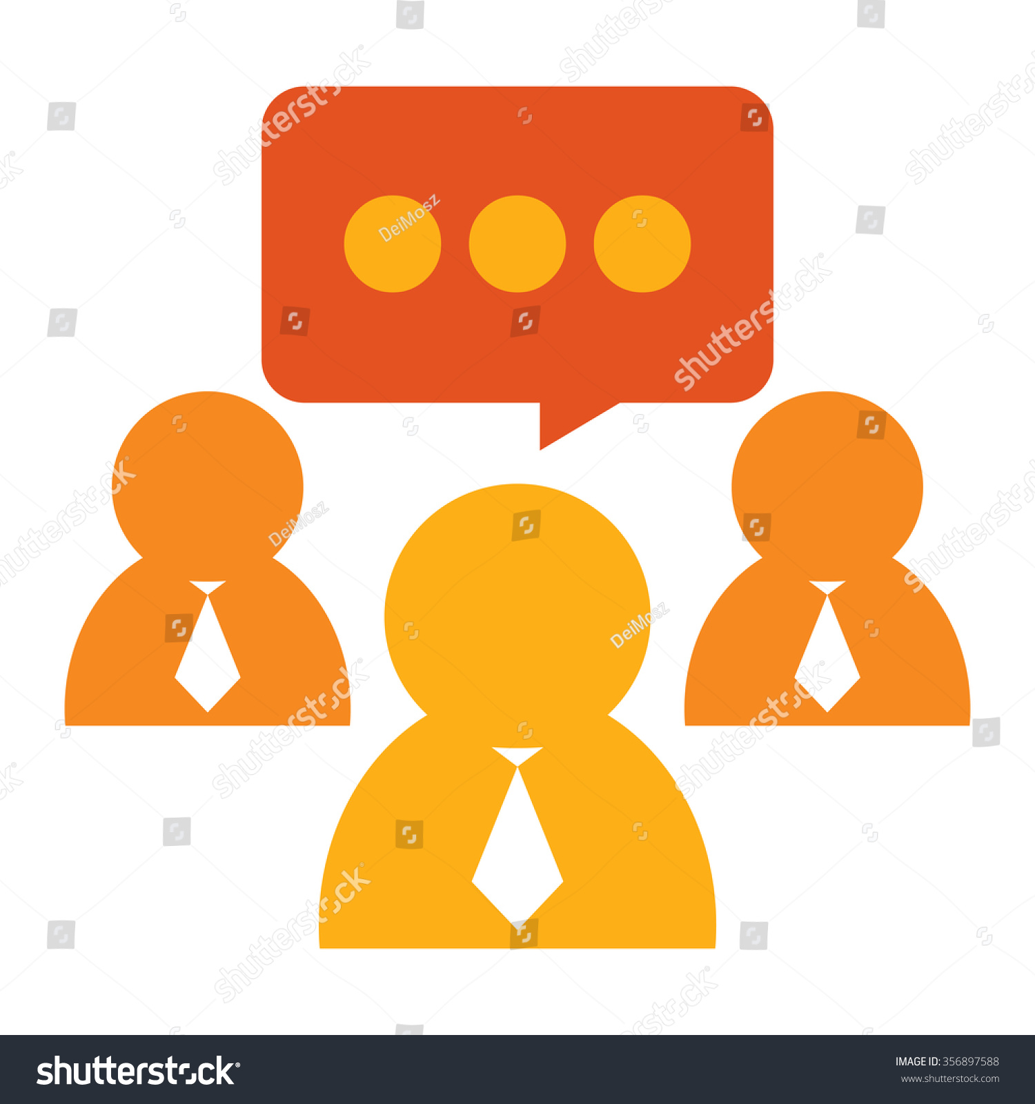 orange businessman discussion meeting talking brainstorming flat