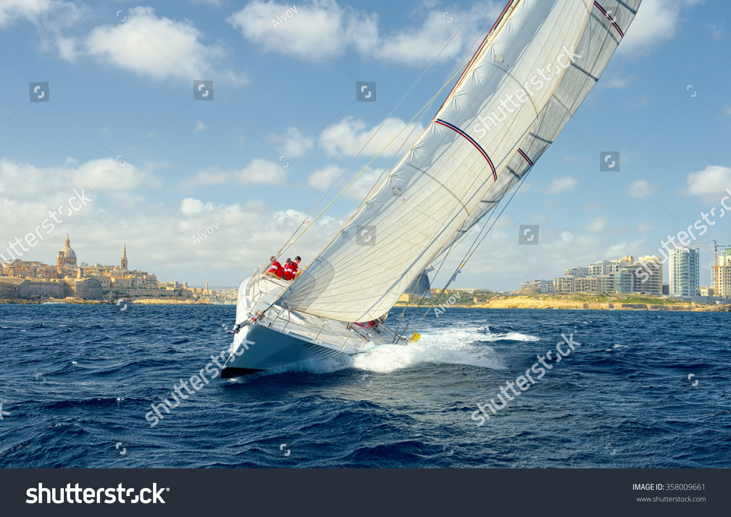 Sailing yacht race. Sail. Yachting. Sailing