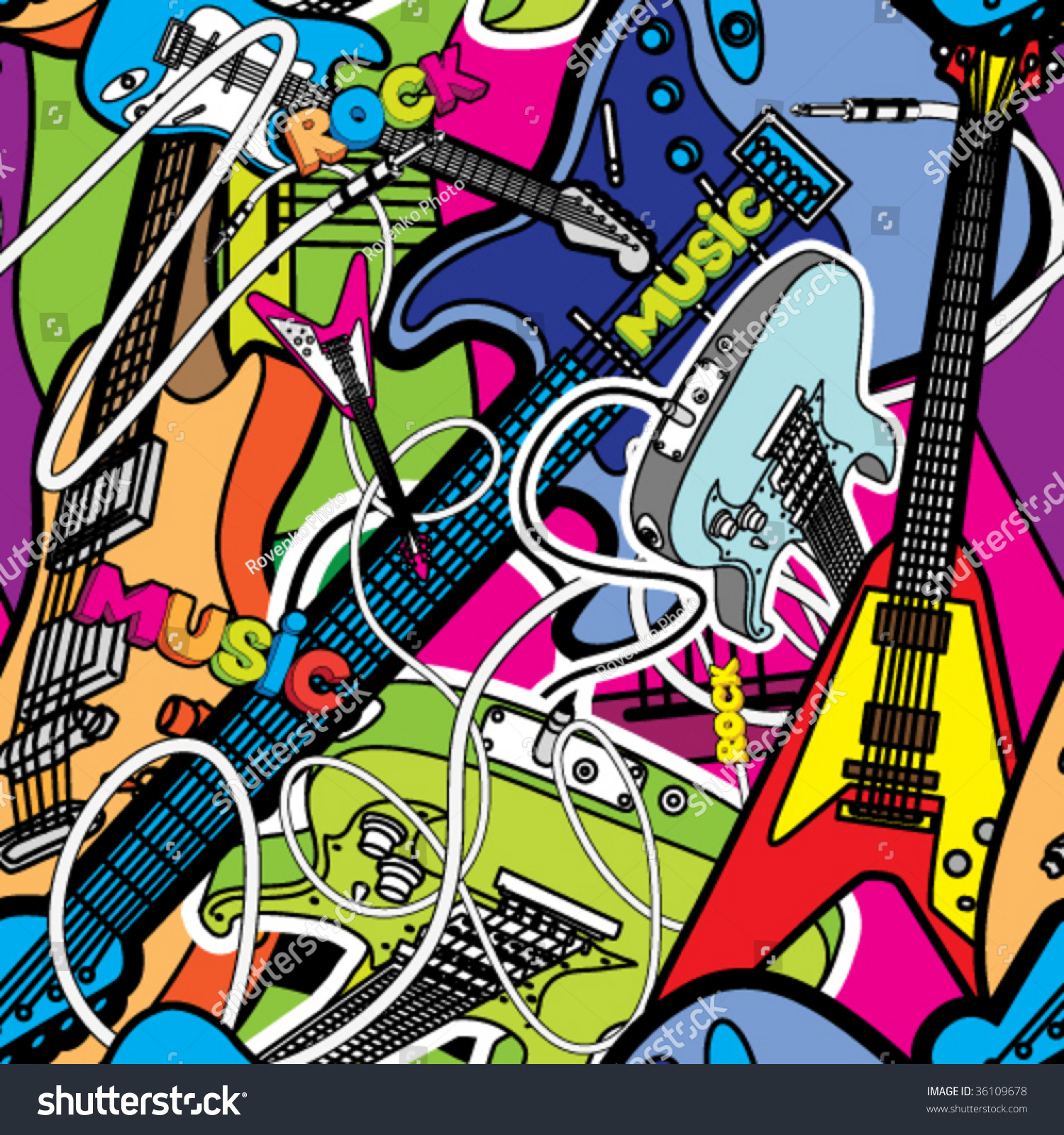 Vector seamless music illustration