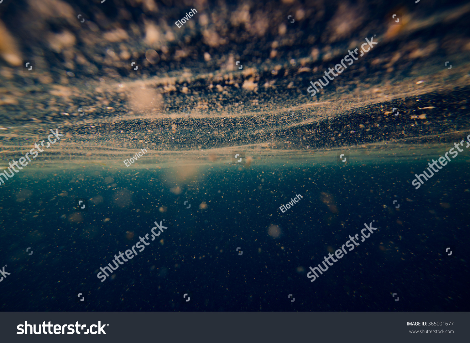 abstract underwater background with plankton