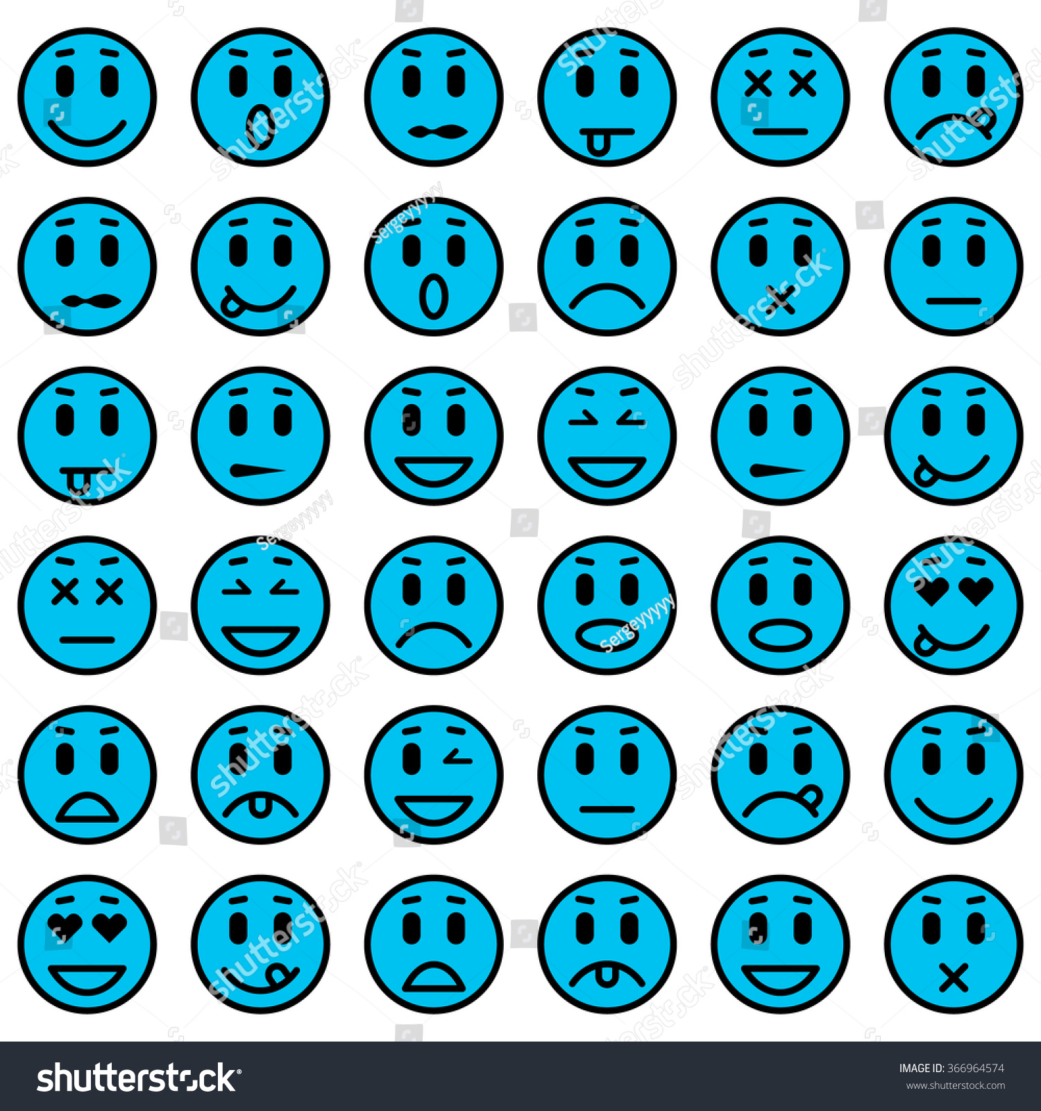 set of emoticons set of emoji