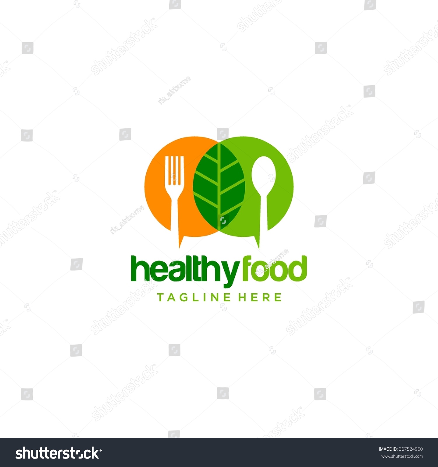 Healthy Food Logo Template 