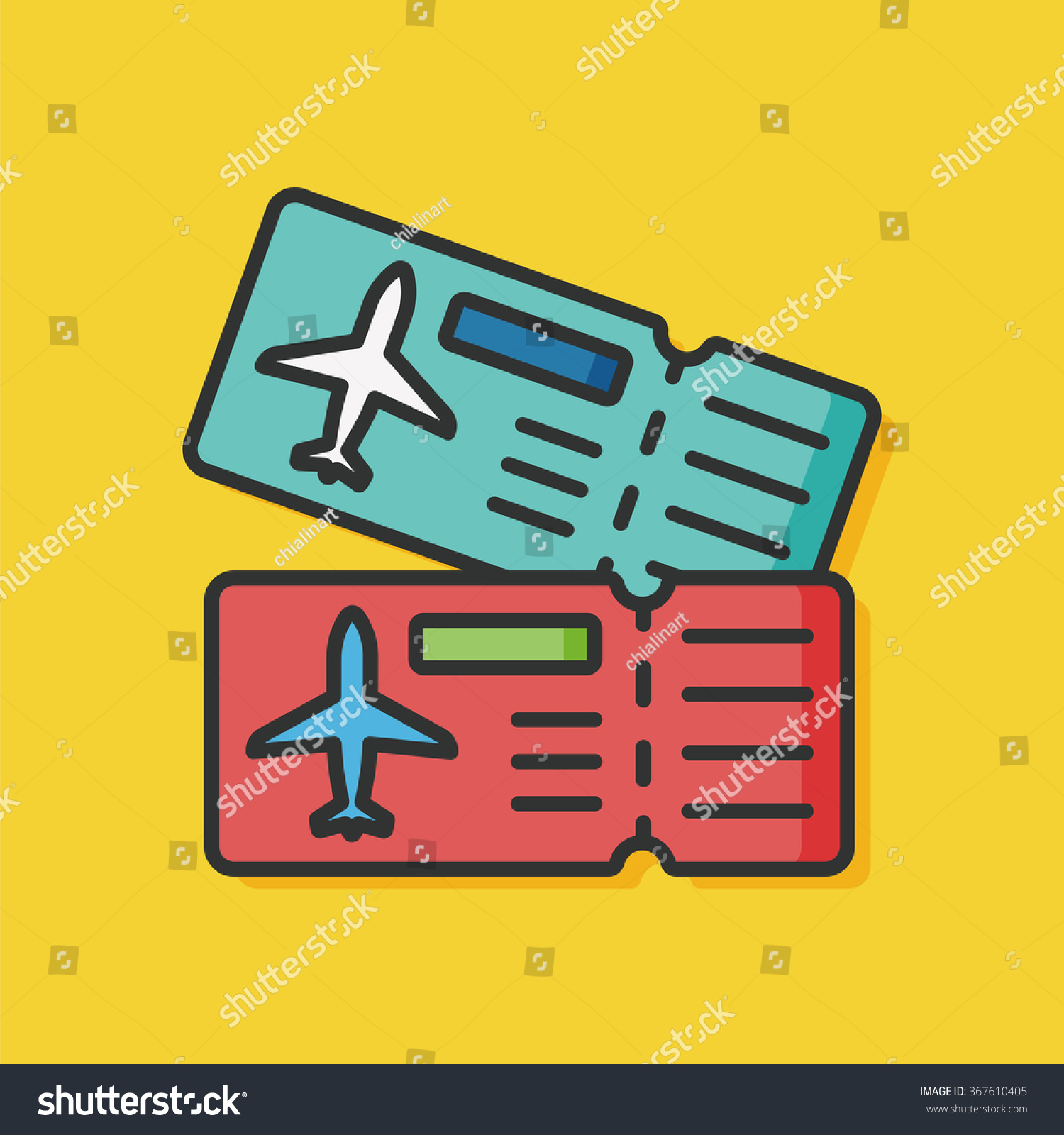air ticket vector icon