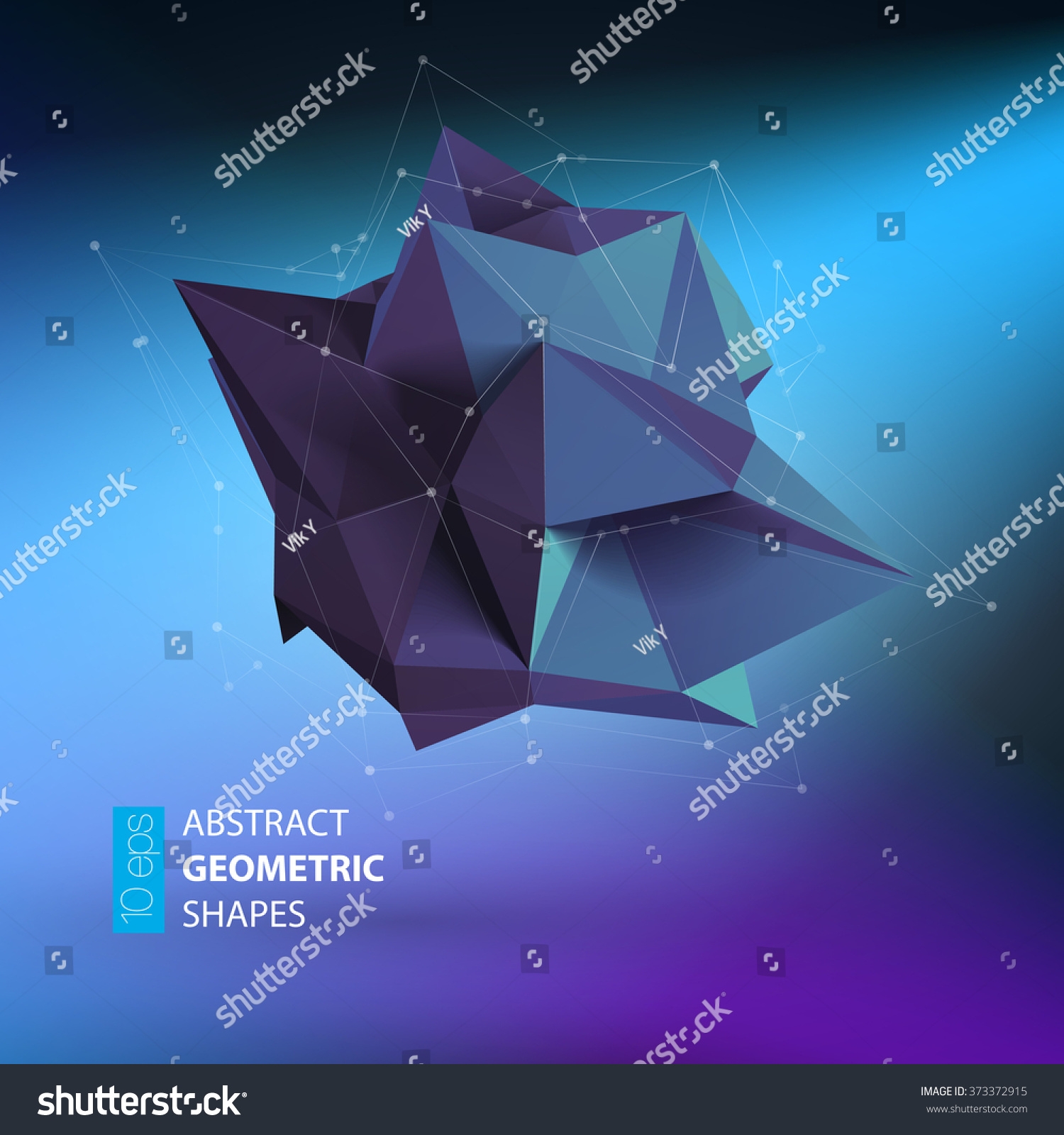 Abstract triangles space low poly. Polygonal vector background with connecting dots and lines. 