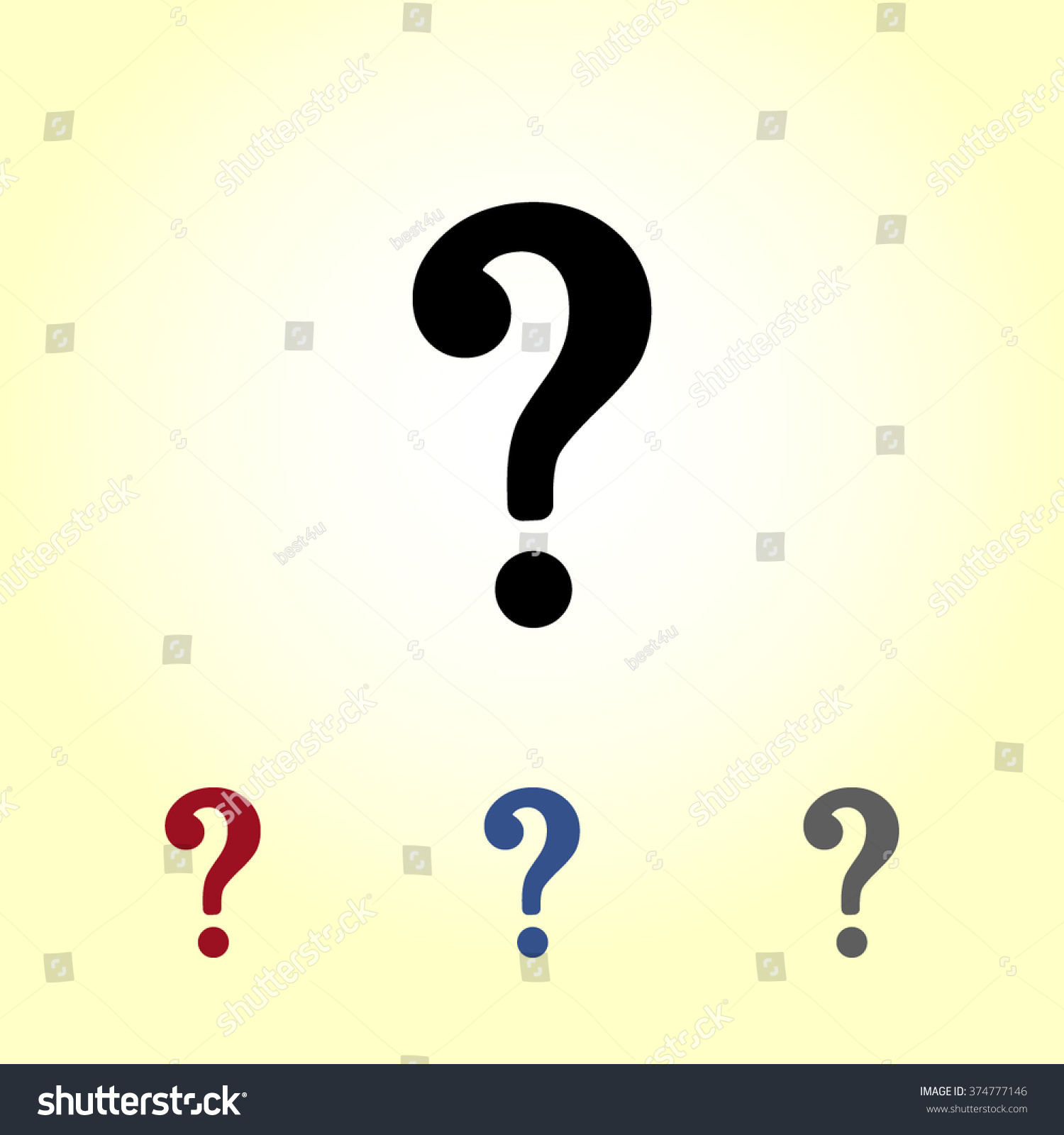 Question mark sign icon vector illustration. Flat design style_站酷海洛_正版 ...