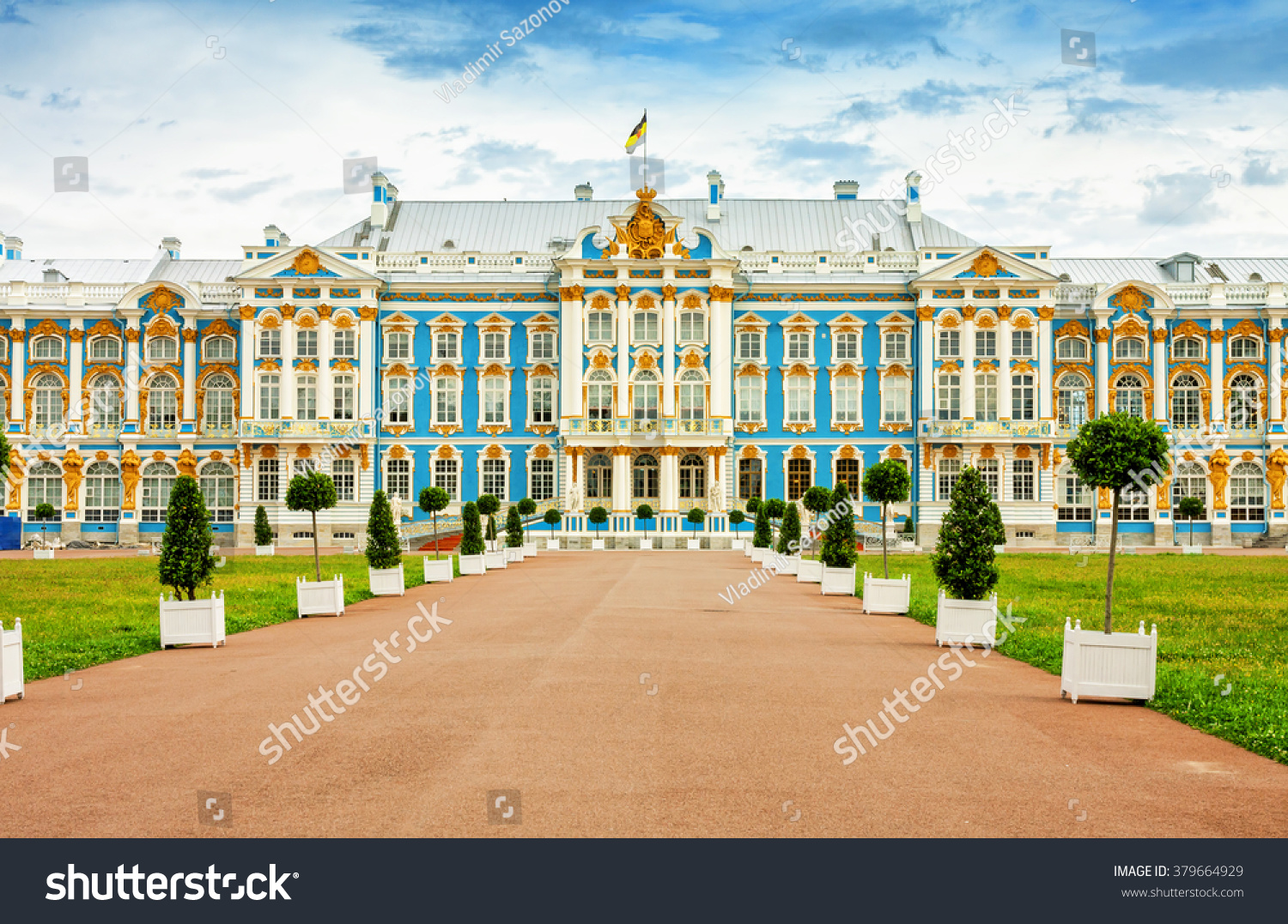 The Catherine Palace located in the town of Tsarskoye Selo (Pushkin) St. Petersburg Russia