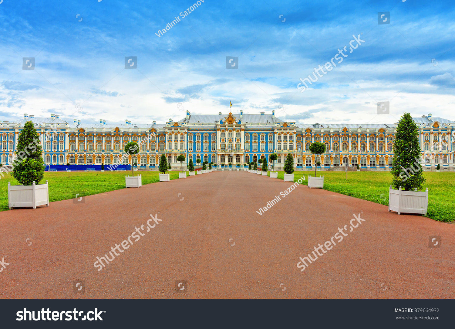 The Catherine Palace located in the town of Tsarskoye Selo (Pushkin) St. Petersburg Russia
