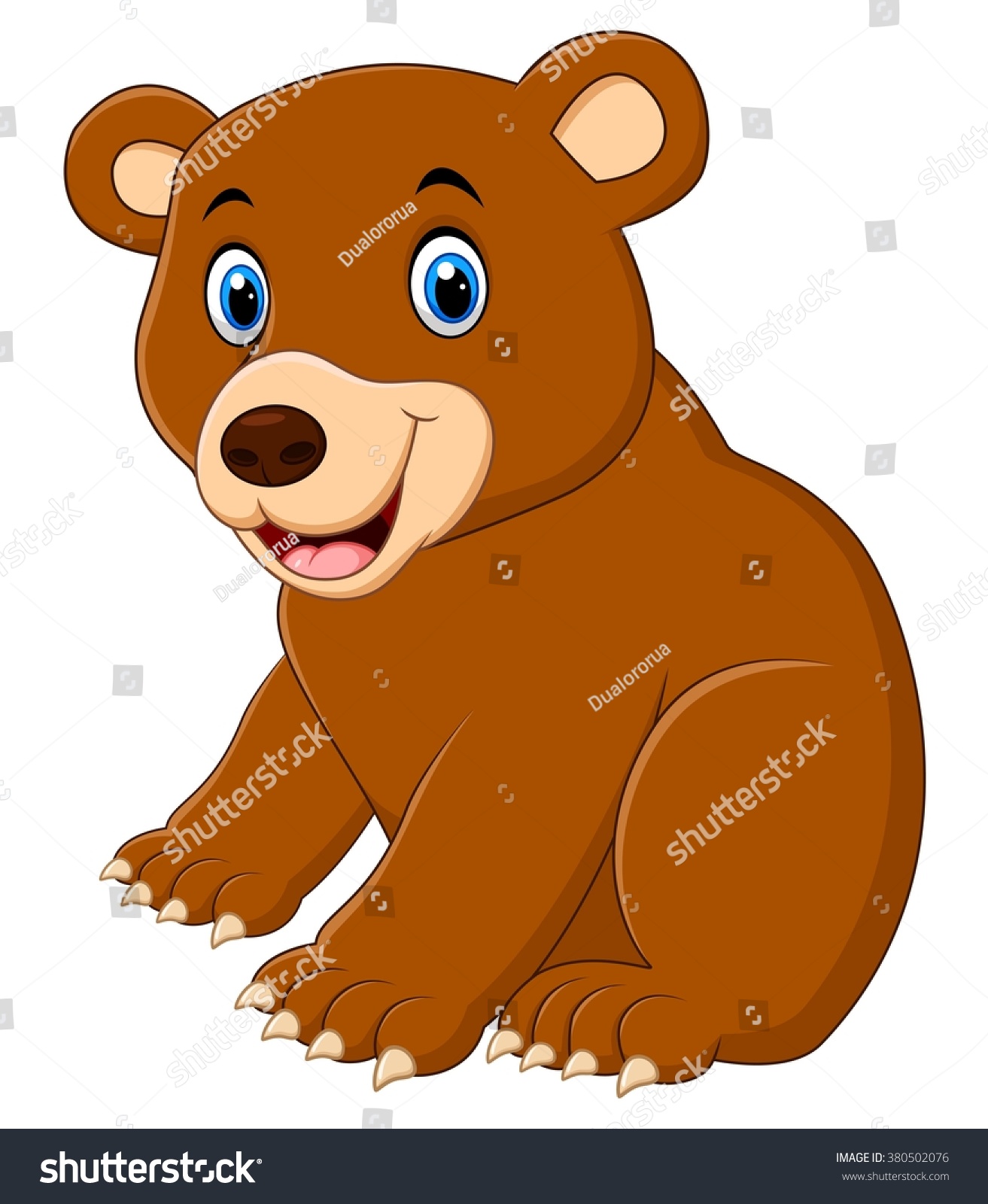 cute brown bear cartoon