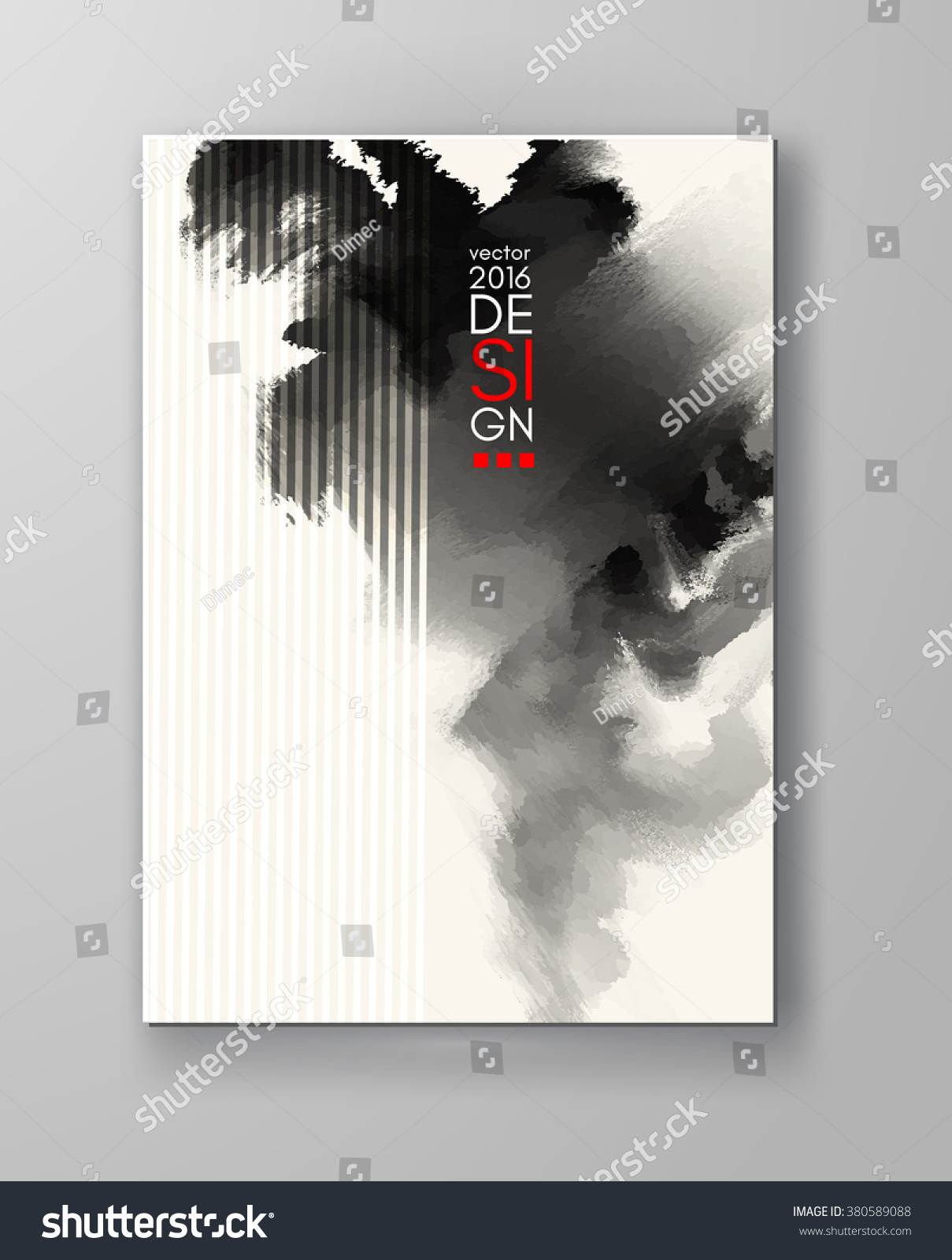 Black abstract design. Ink paint on brochure  Monochrome element isolated on white. Grunge banner paints. Simple composition. Liquid ink. Background for banner  card  poster  identity web design.