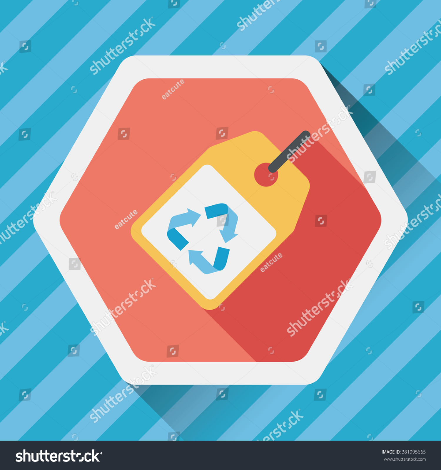 environmental protection concept flat icon with long shadow eps