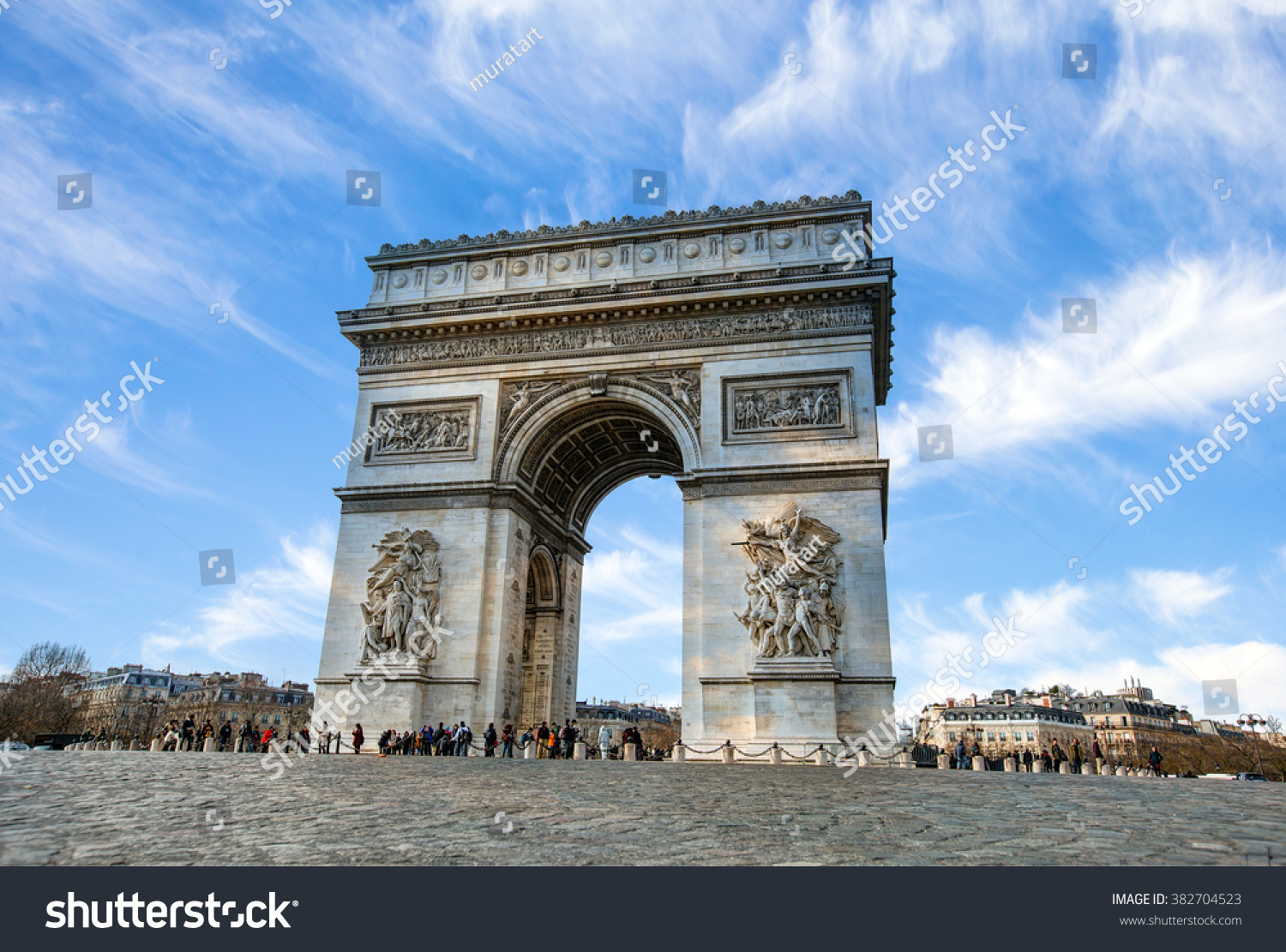Arc de Triomphe Paris city at sunset - Arch of Triumph