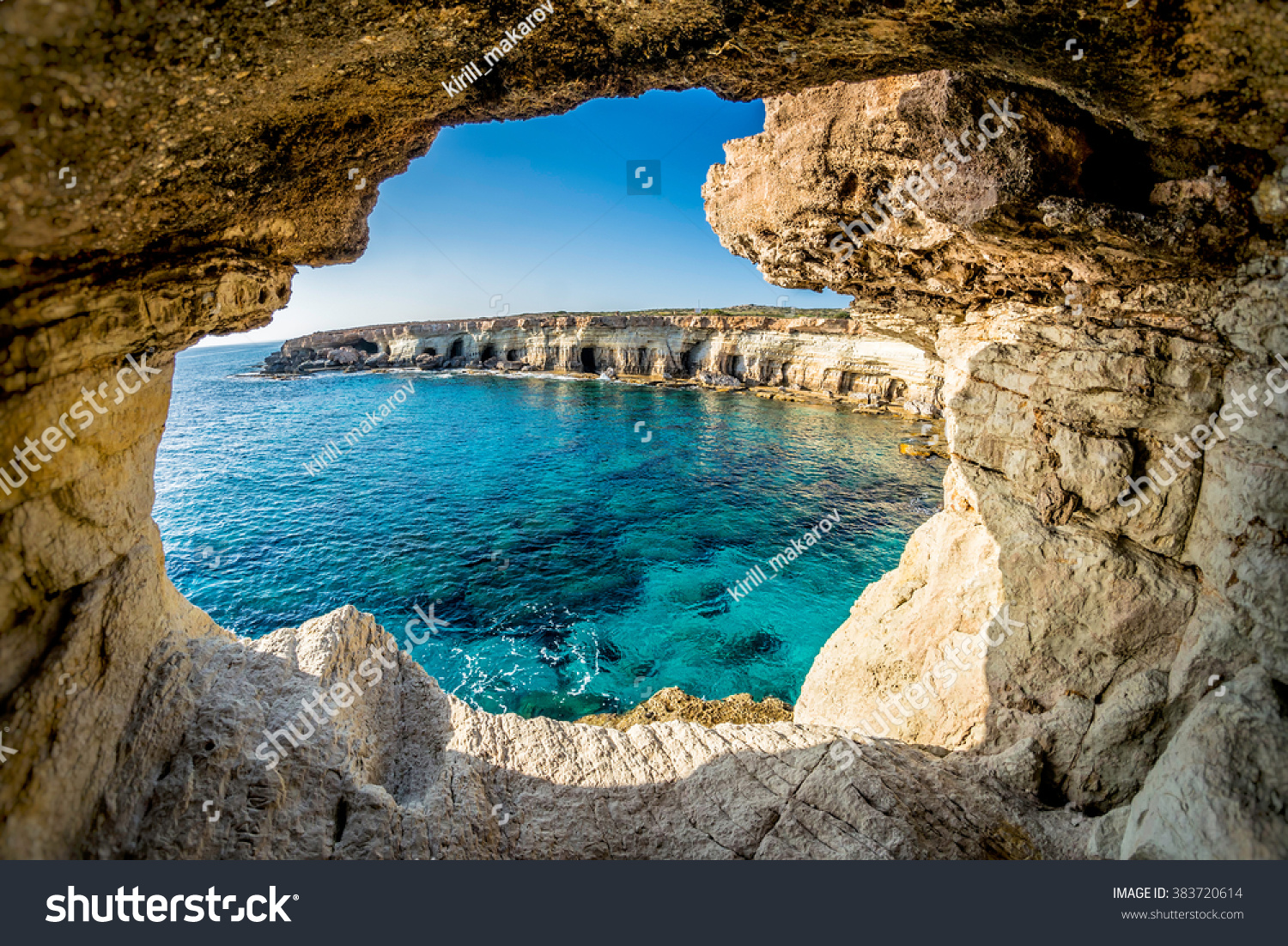 Sea Caves near Ayia Napa  Cyprus.