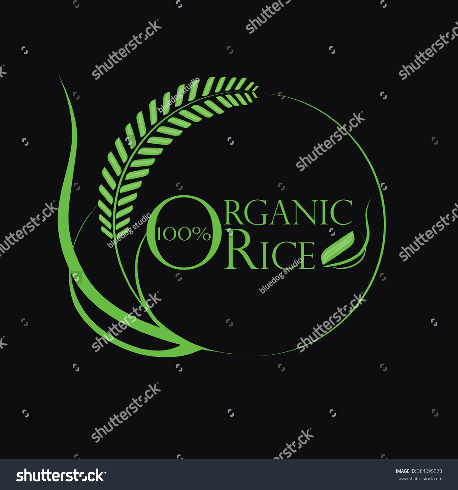 green wheat with banner