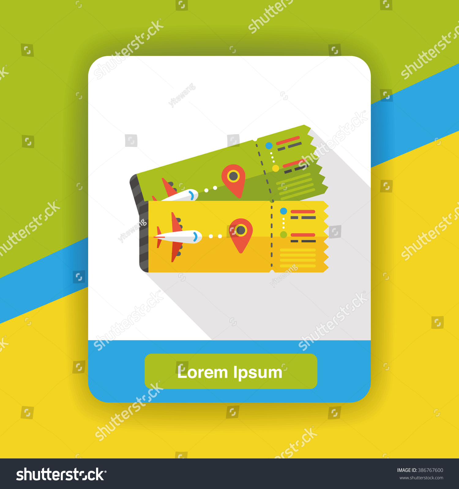 air ticket flat icon
