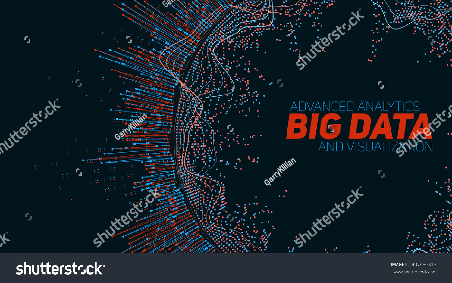 Big data visualization. Futuristic infographic. Information aesthetic design.