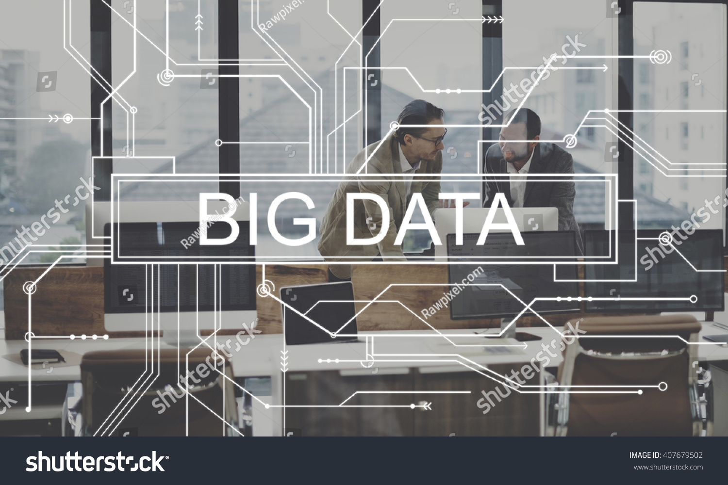 Big Data Storage Network Online Server Concept