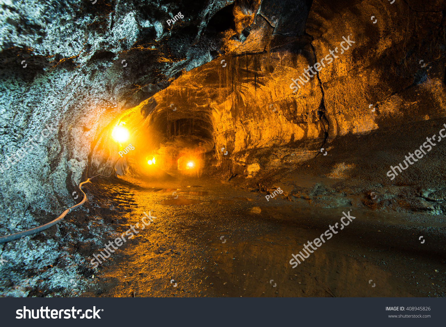 The Thurston Lava Tube in Hawaii Volcano National Park  Big Island.