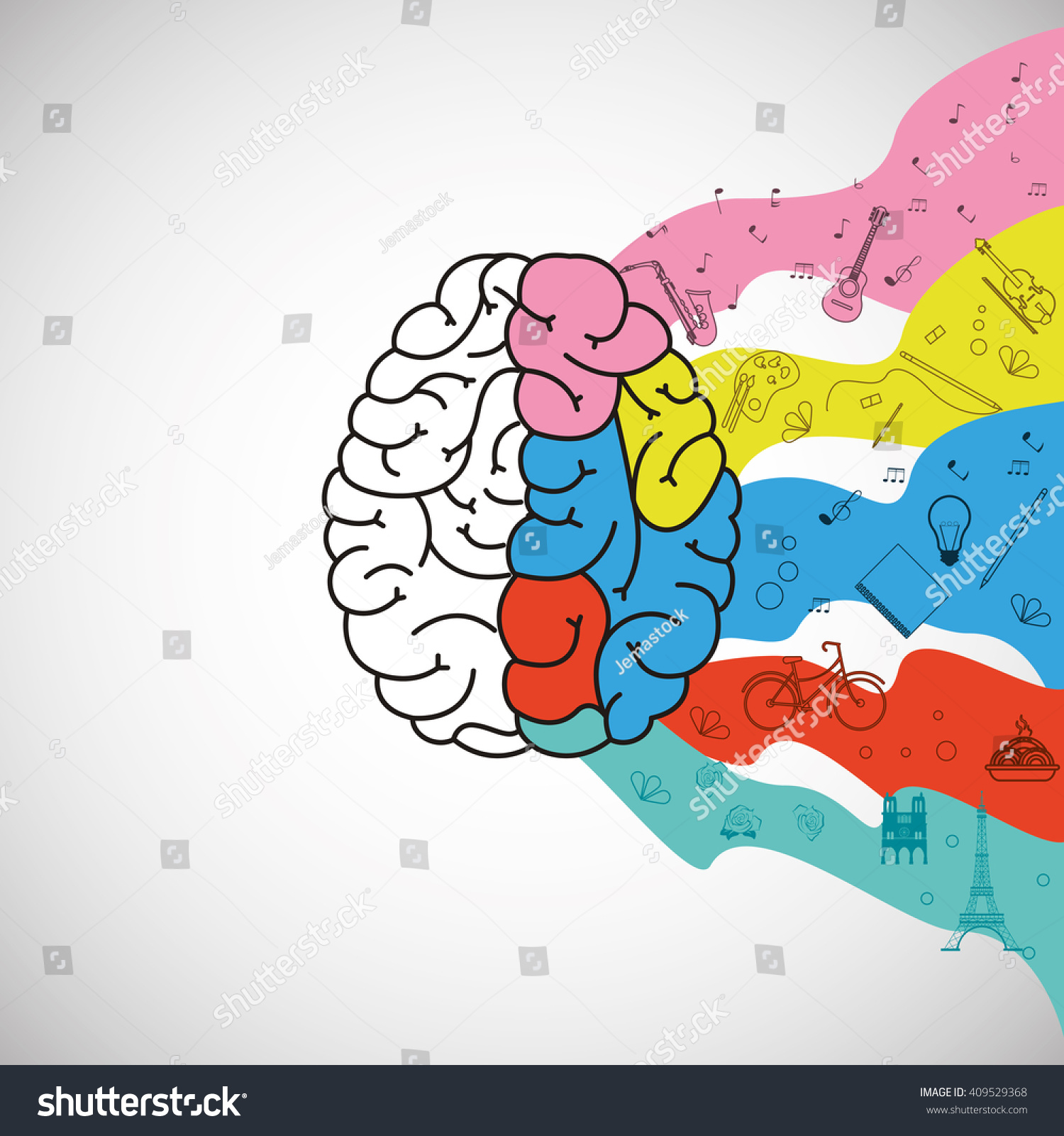 think different design over white background